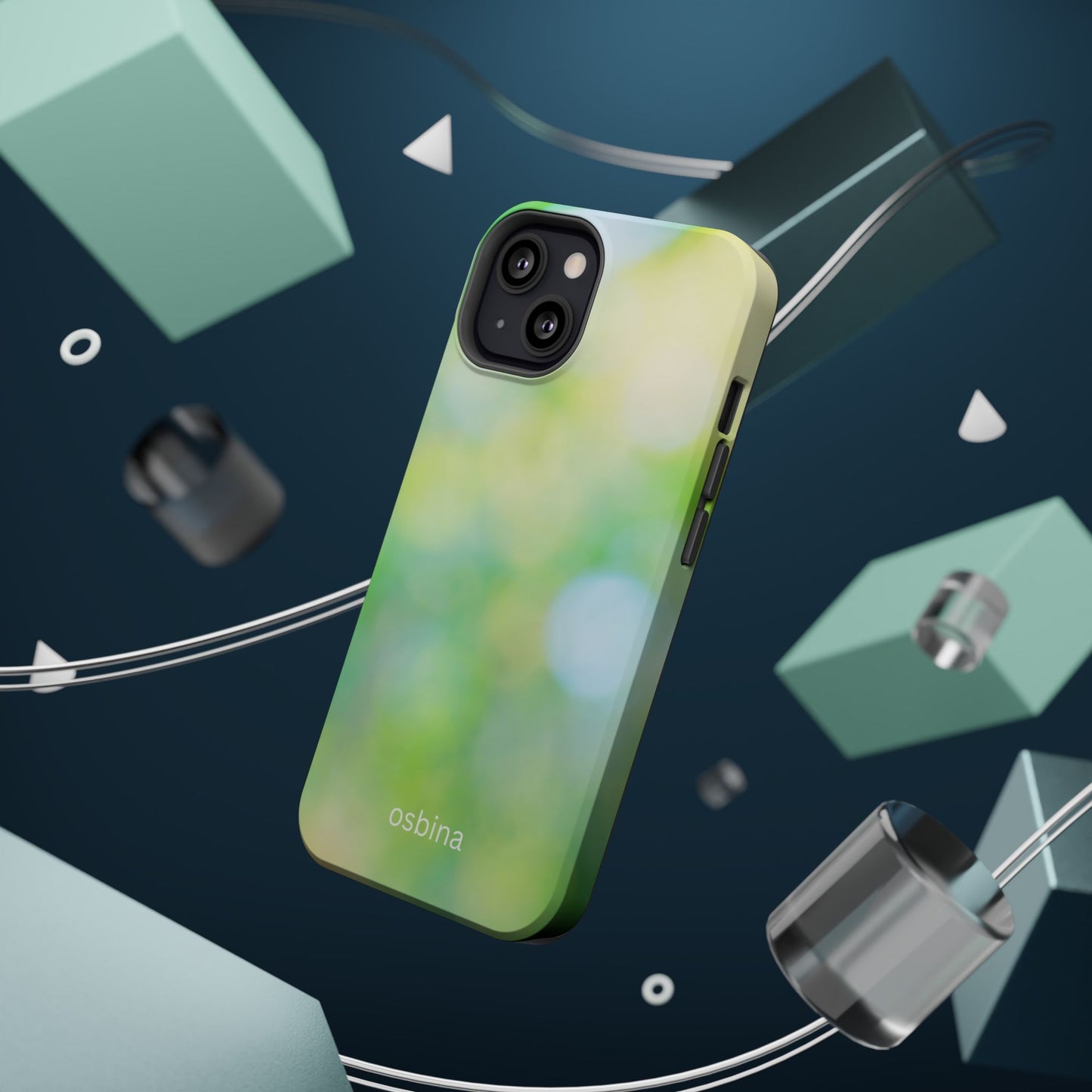 osbina | MagSafe compatible for iPhone | The Veridian Orbs Phone Case | Color Edit Collection