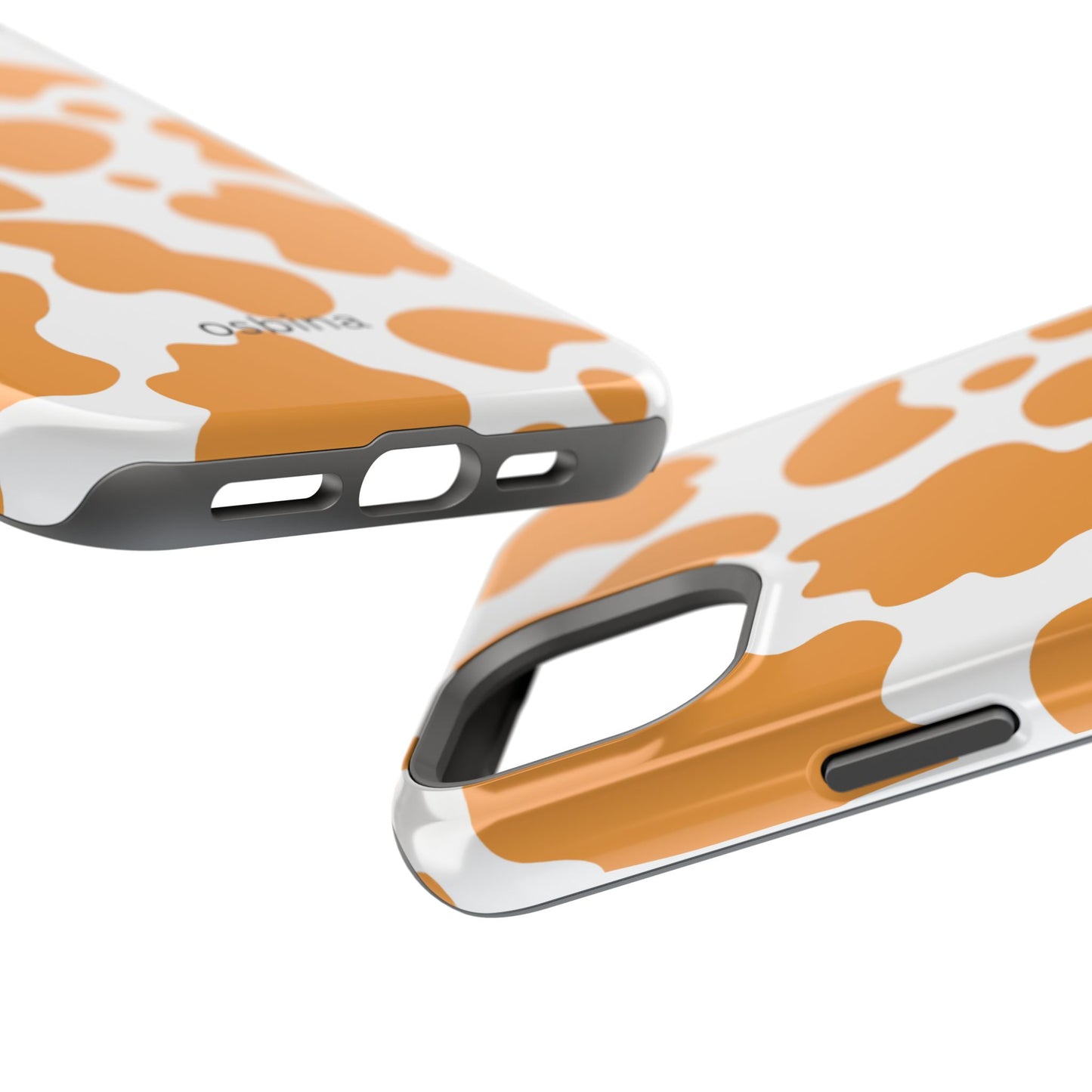 osbina | MagSafe Compatible for iPhone | Holy Cow, It’s Chic — The Orange Cow Print Case | The Season Collective