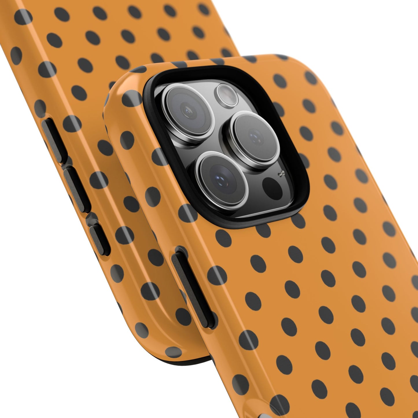 osbina | Spot On Chic — The Orange + Black Polka Dot Case | The Season Collective