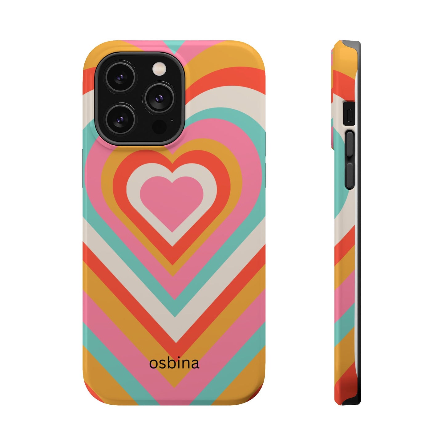 osbina | MagSafe compatible for iPhone | Heart Nouveau Phone Case | Modern Muse Collection