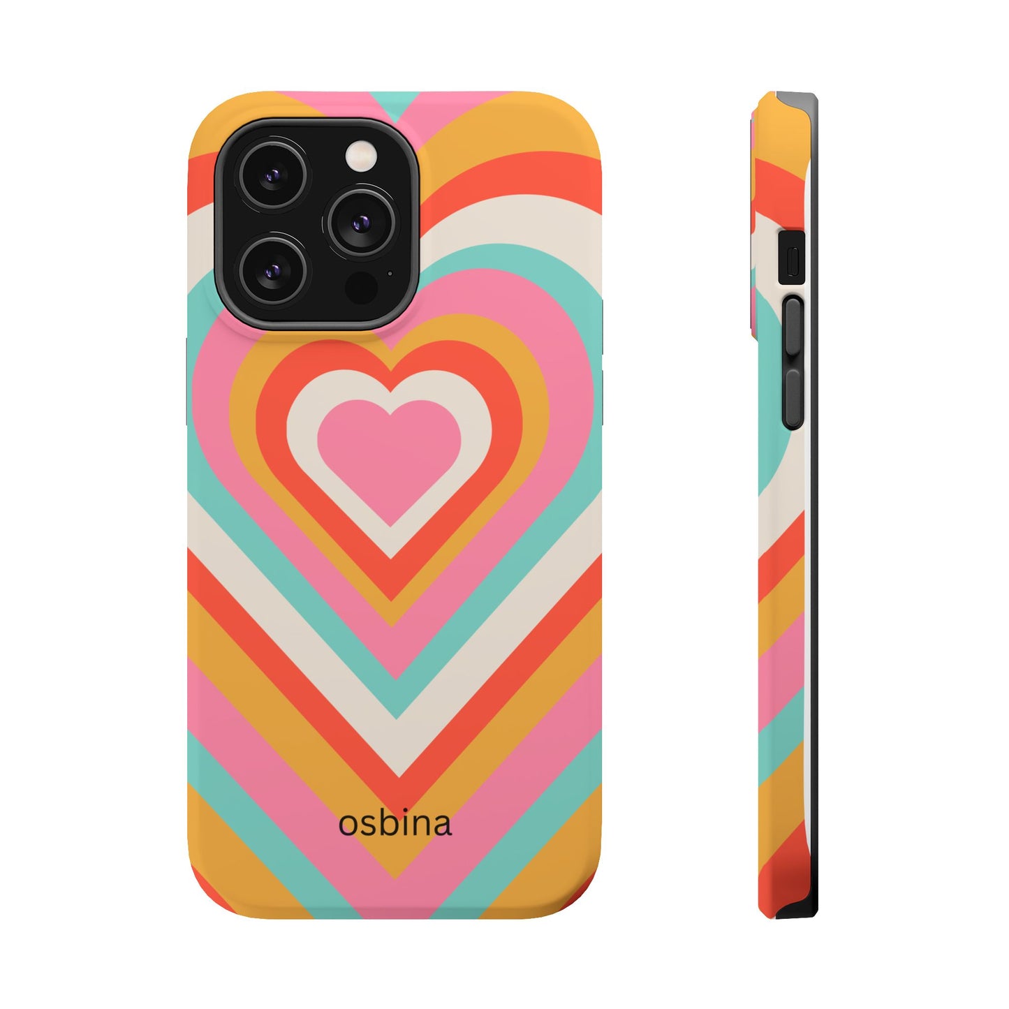 osbina | MagSafe compatible for iPhone | Heart Nouveau Phone Case | Modern Muse Collection