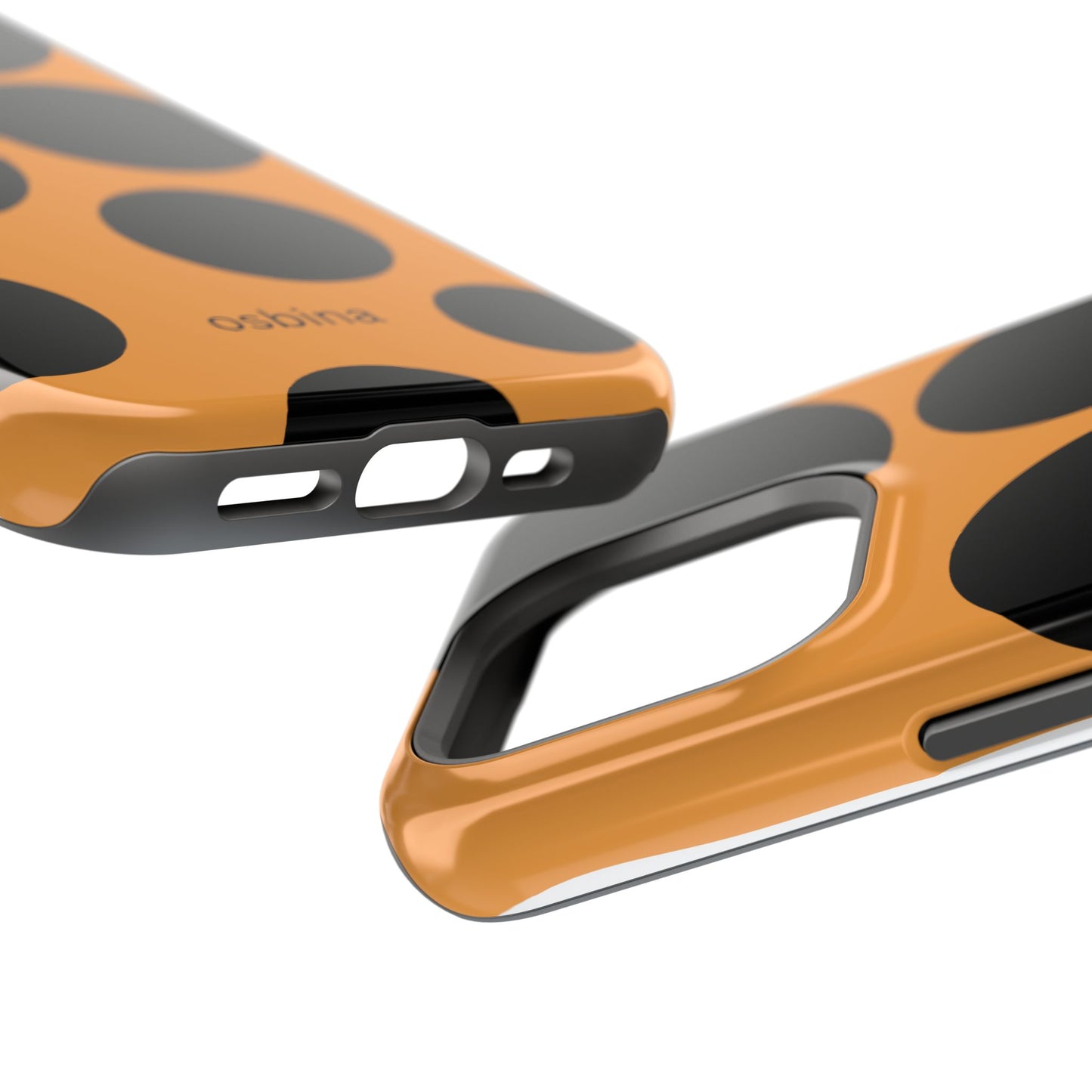 osbina | MagSafe Compatible for iPhone | The Bubble Statement Case in Orange + Black | The Season Collective