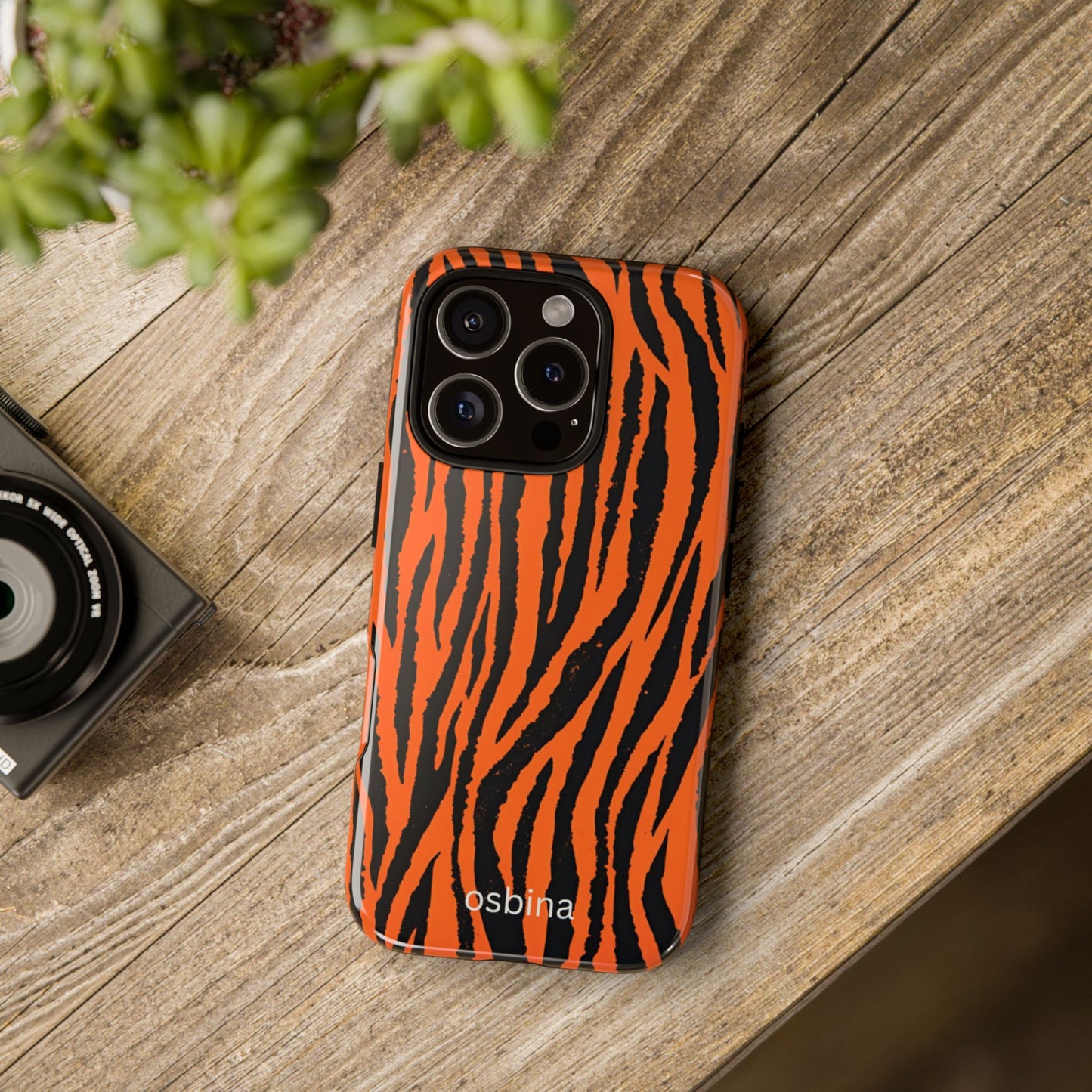 osbina | Tiger, But Make It Chic — The Bengal Stripe Case in Orange + Black | The Season Collective