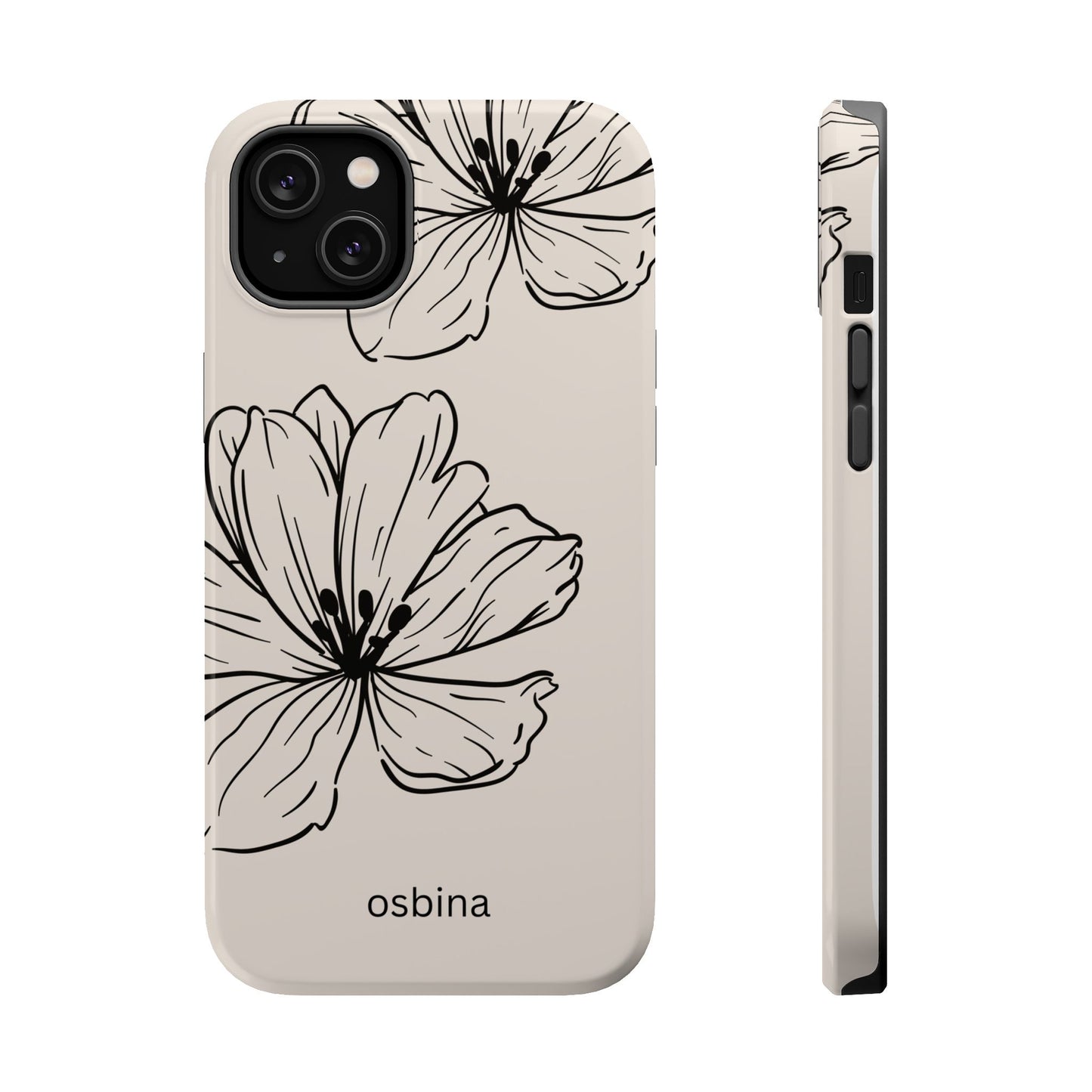 osbina | MagSafe compatible for iPhone | Poppy Whisper Phone Case | Modern Muse Collection