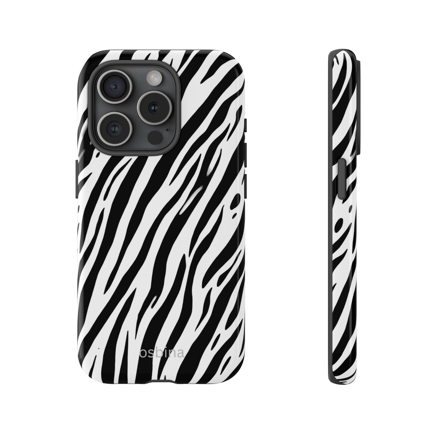 osbina | The Bengal Bold Stripe Case in White + Black | The Season Collective