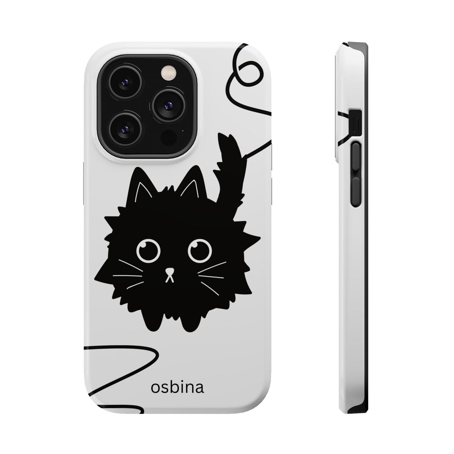 osbina | MagSafe compatible for iPhone | Midnight Couture Cat Phone Case | Season Collective Collection