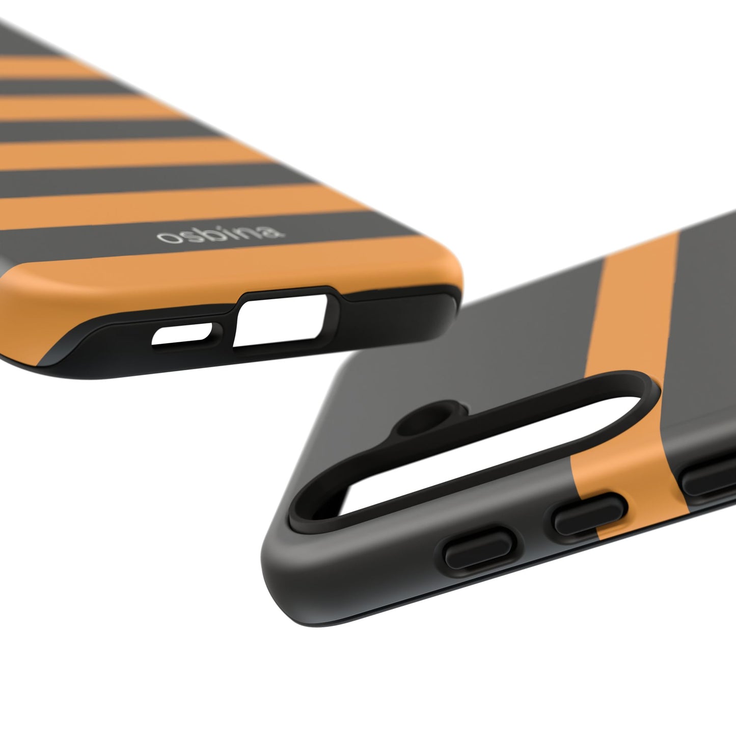 osbina | The Horizon Stripe Case in Black + Orange | The Season Collective