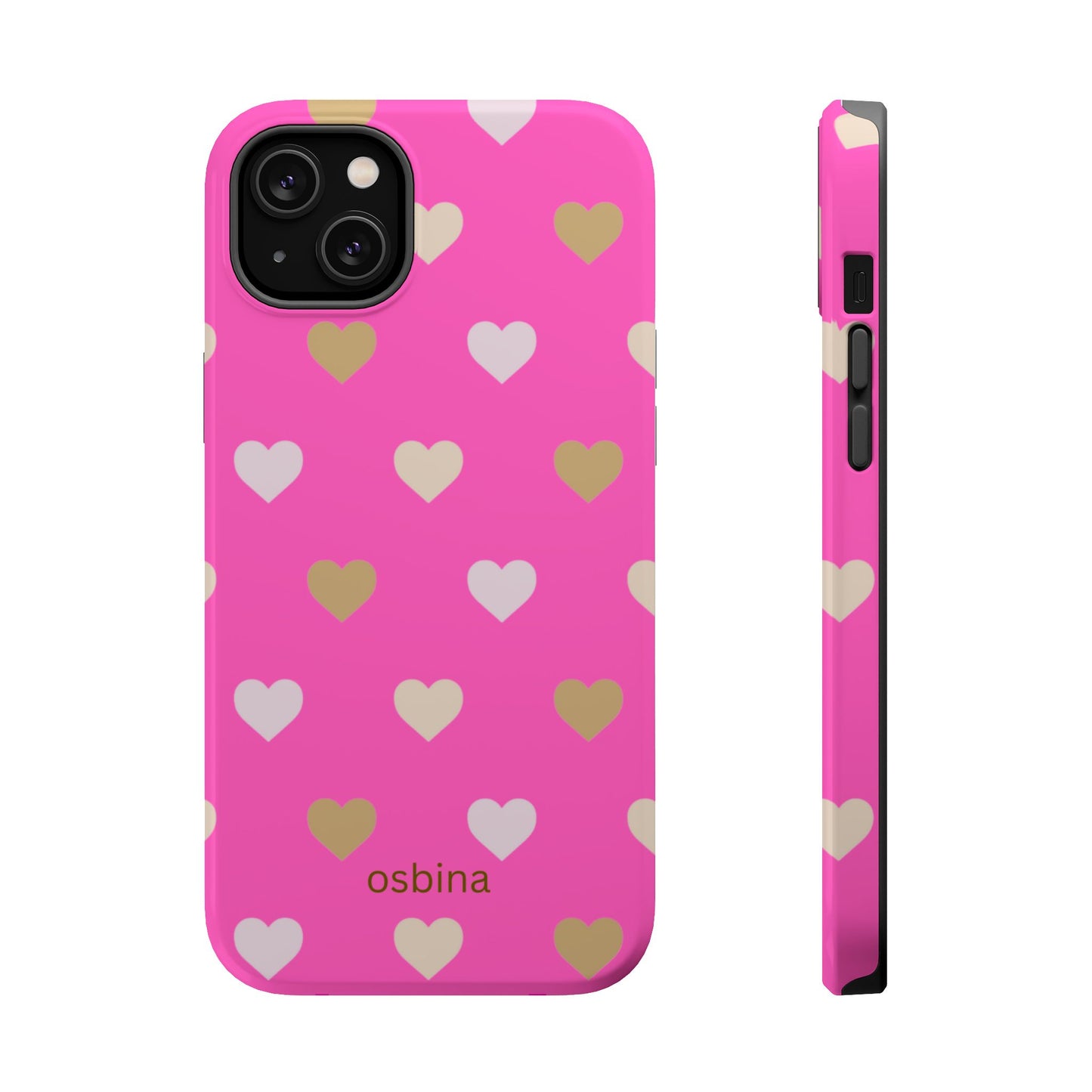 osbina | MagSafe compatible for iPhone | The Golden Hour Hearts Case | YAYOU Collection Supporting Shine Like Sable