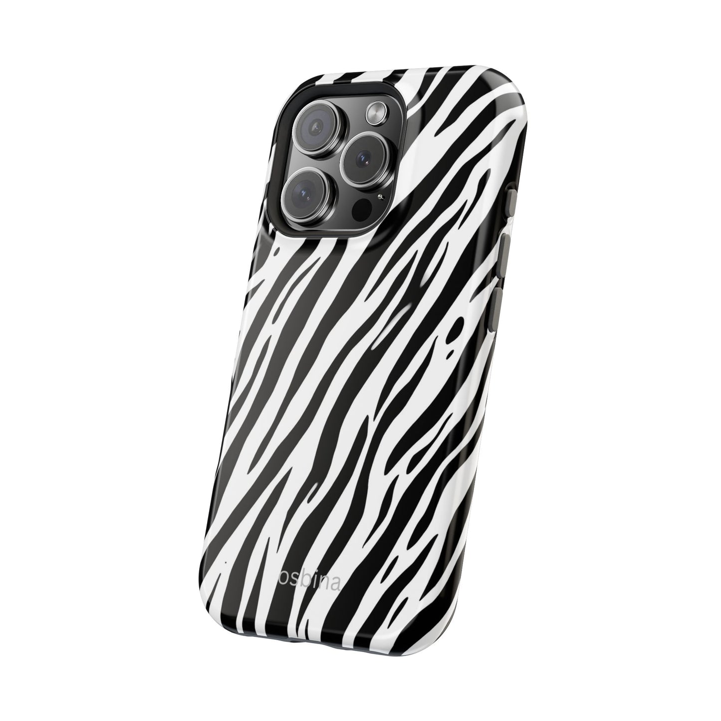 osbina | MagSafe Compatible for iPhone | The Bengal Bold Stripe Case in White + Black | The Season Collective
