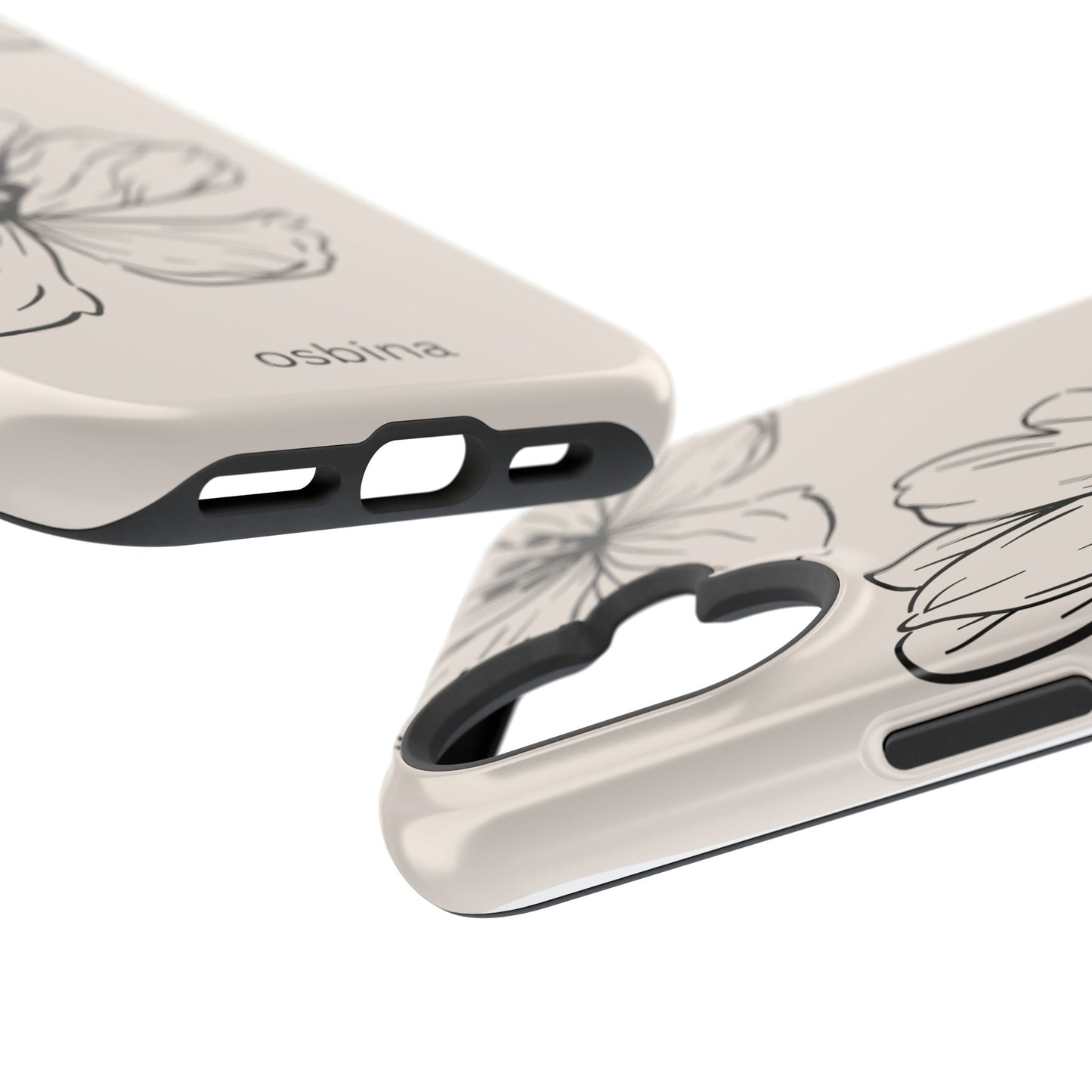 osbina | MagSafe compatible for iPhone | Poppy Whisper Phone Case | Modern Muse Collection