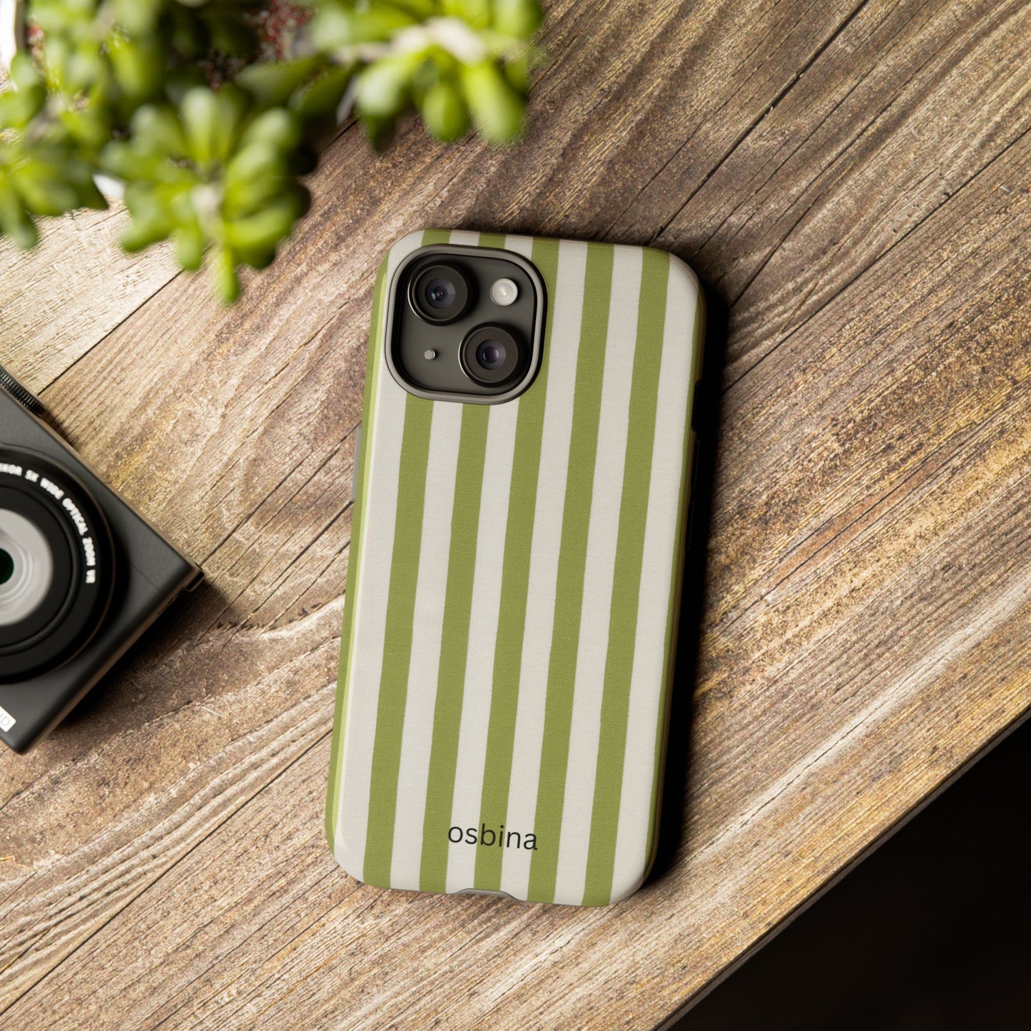 osbina | Verde Stripe Phone Case | Color Edit Collection