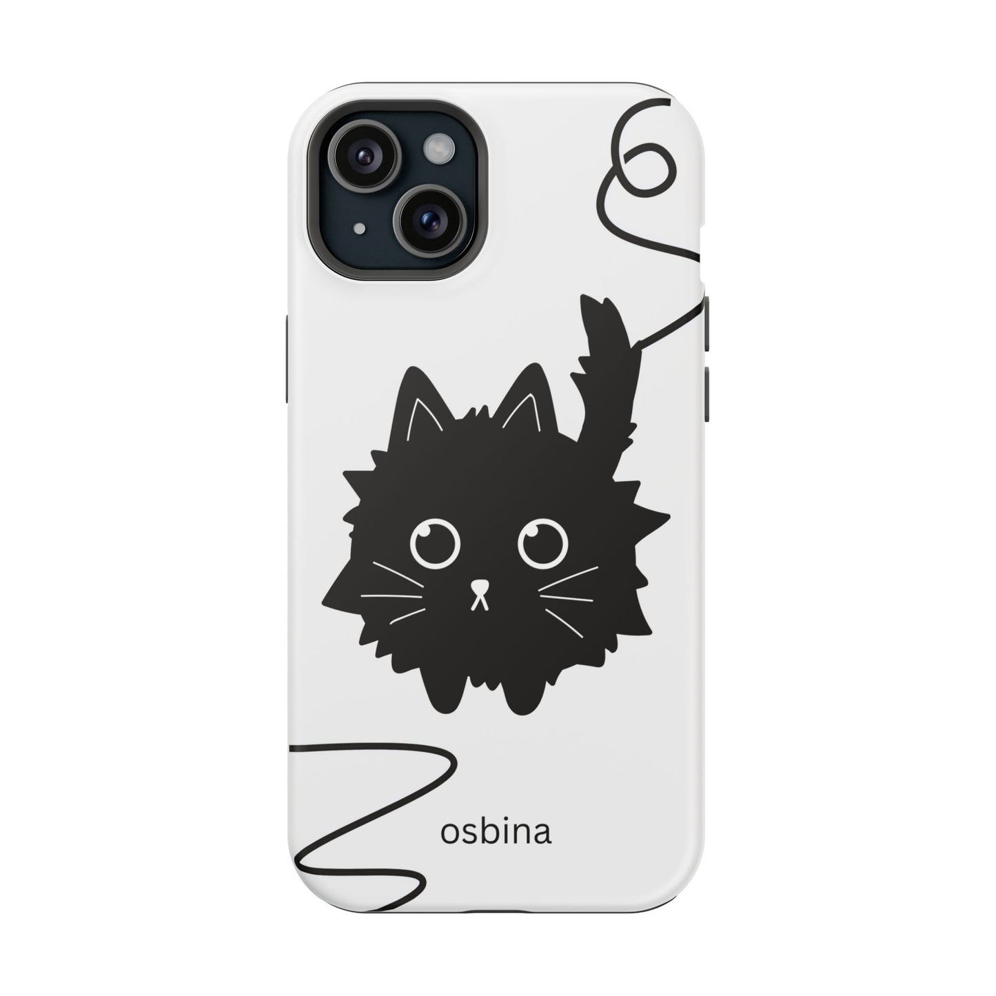 osbina | MagSafe compatible for iPhone | Midnight Couture Cat Phone Case | Season Collective Collection