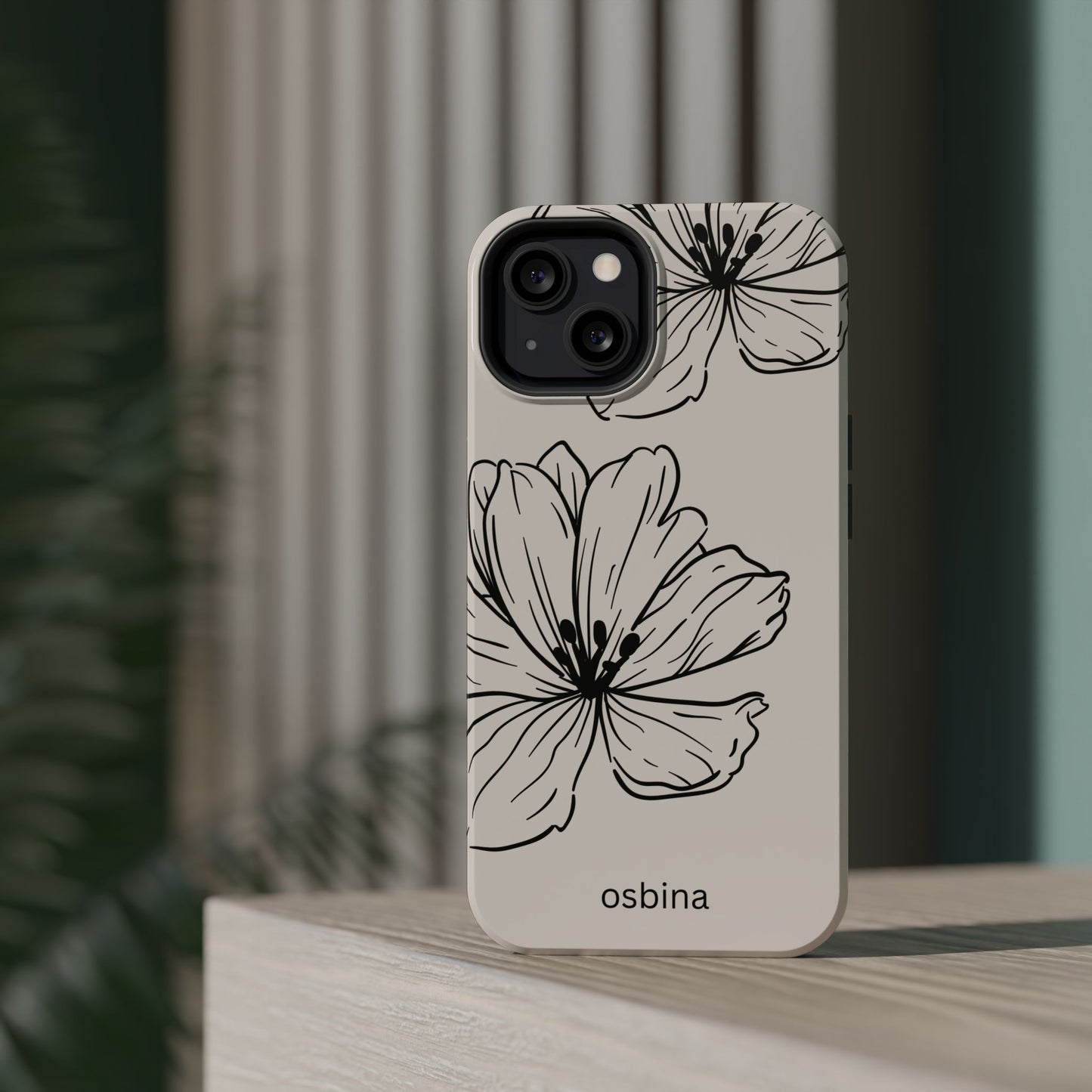 osbina | MagSafe compatible for iPhone | Poppy Whisper Phone Case | Modern Muse Collection