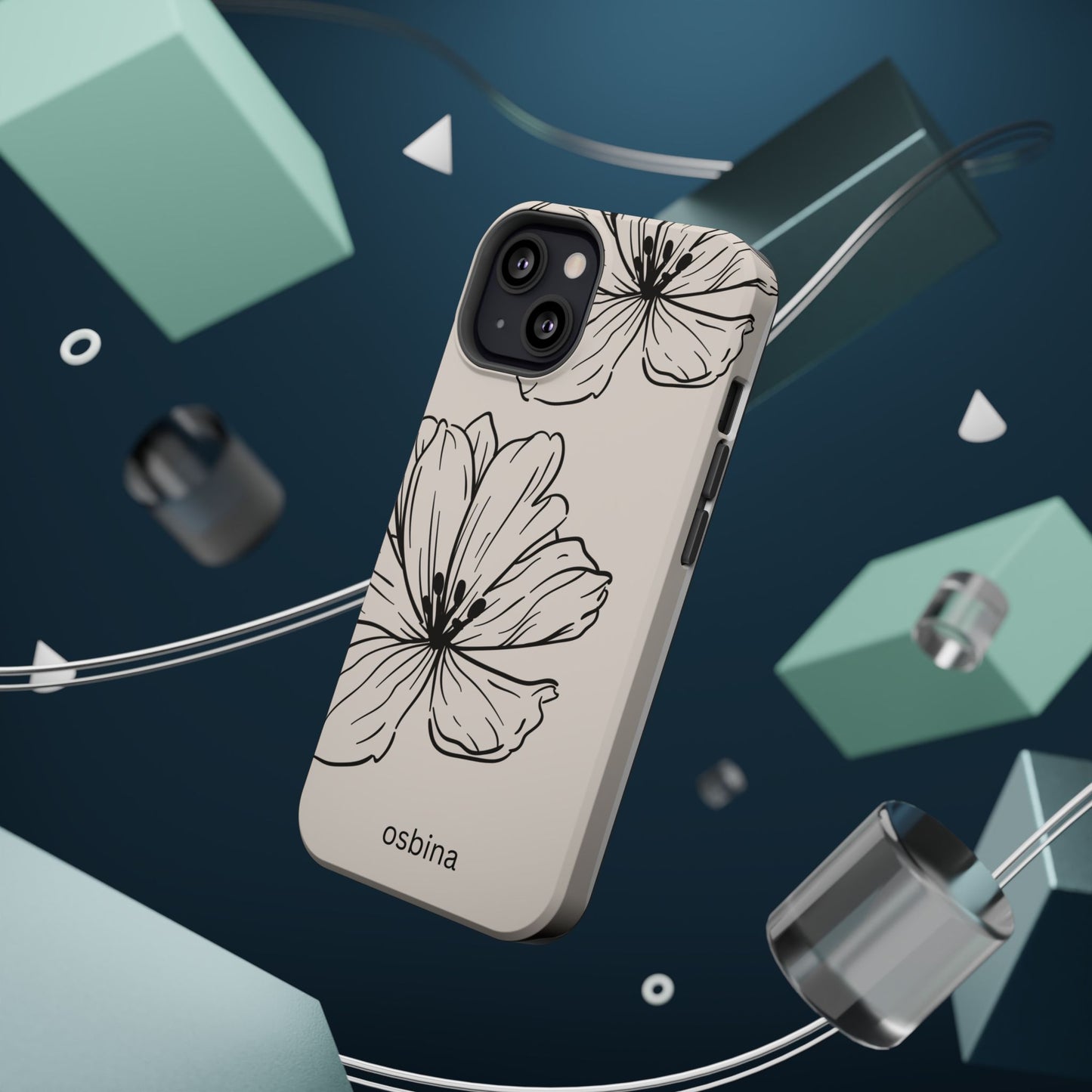 osbina | MagSafe compatible for iPhone | Poppy Whisper Phone Case | Modern Muse Collection