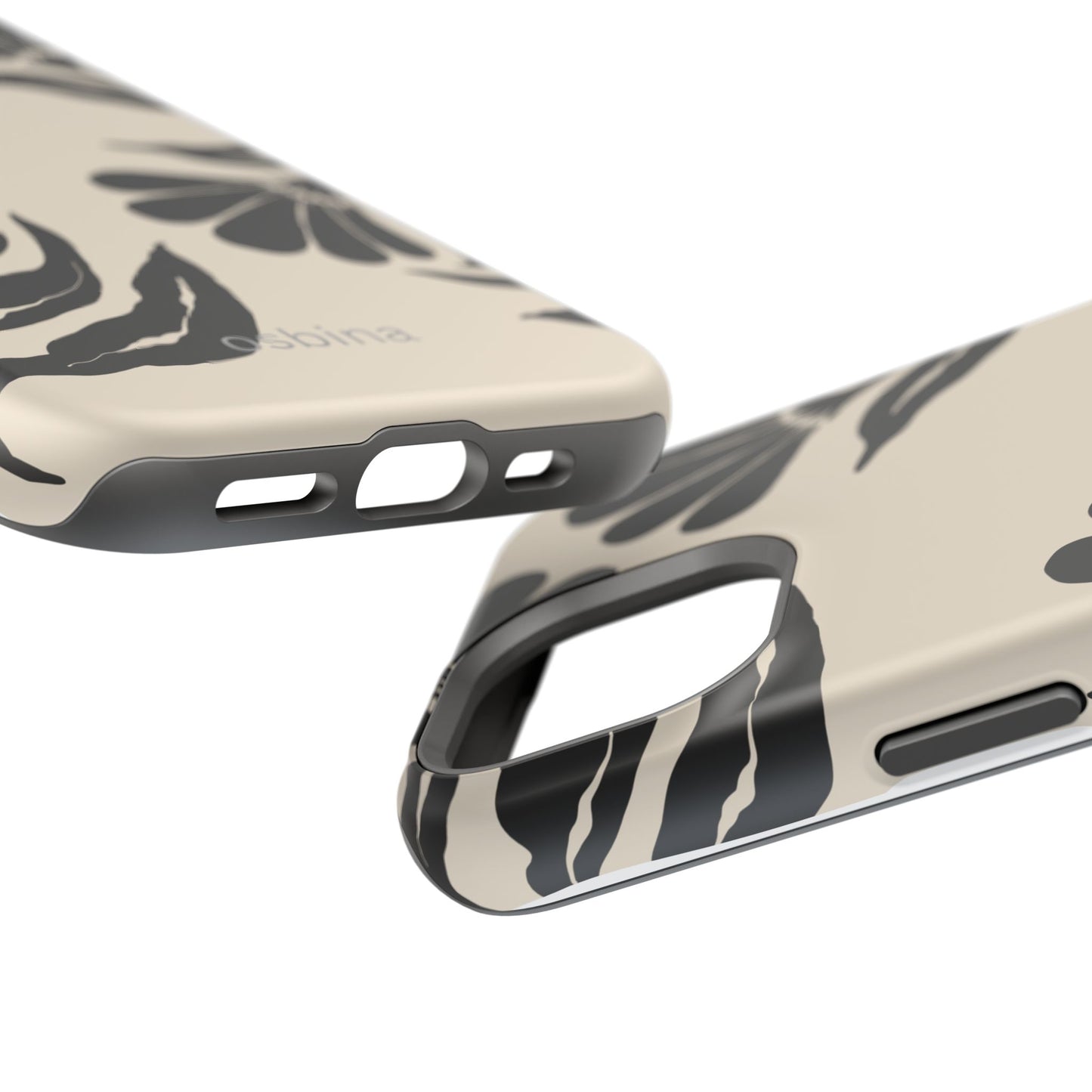 osbina | MagSafe compatible for iPhone | Obsidian Bloom Flower Phone Case | Modern Muse Collection