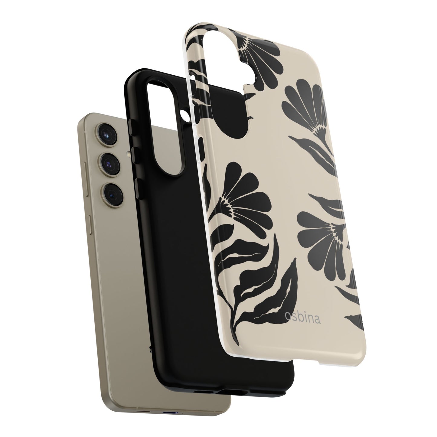 osbina | Obsidian Bloom Flower Phone Case | Modern Muse Collection
