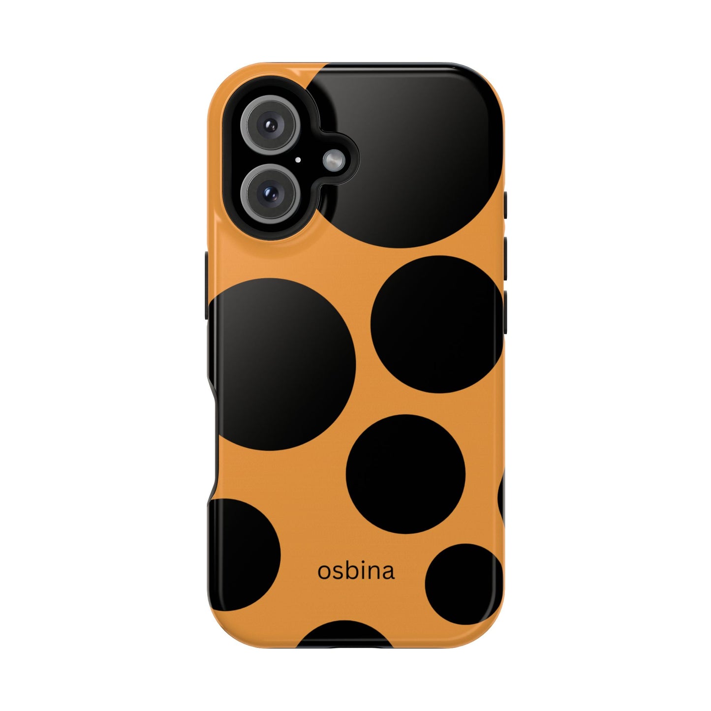 osbina | MagSafe Compatible for iPhone | The Bubble Statement Case in Orange + Black | The Season Collective