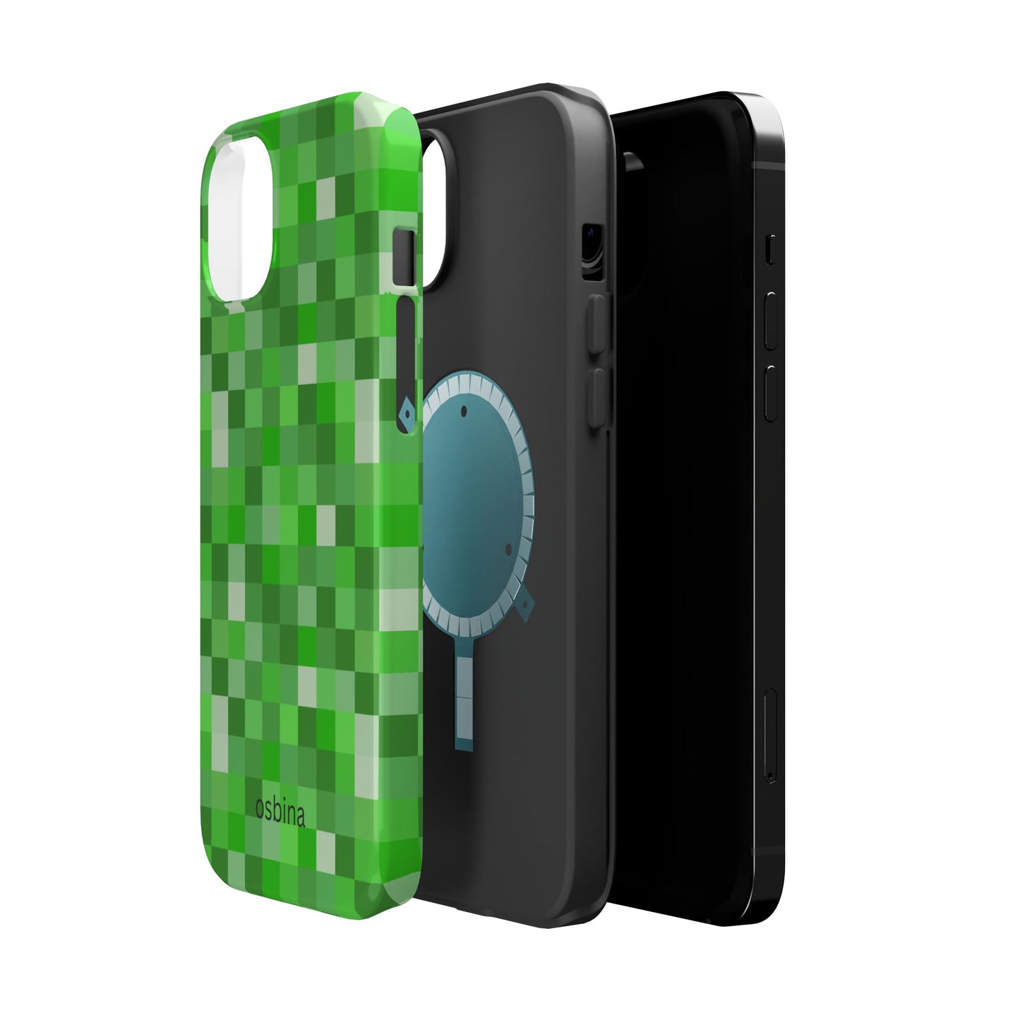 osbina | MagSafe compatible for iPhone | Mosaic Viridis Phone Case | Color Edit Collection