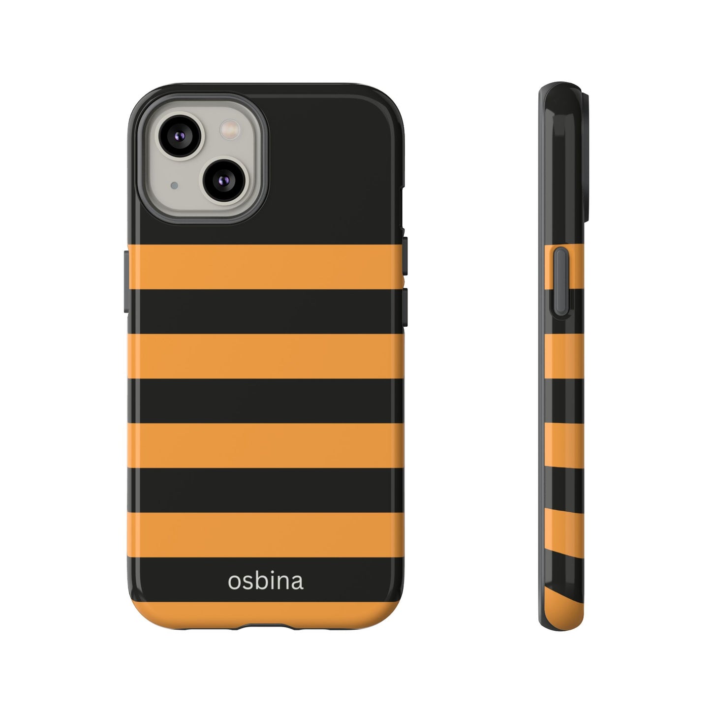 osbina | The Horizon Stripe Case in Black + Orange | The Season Collective