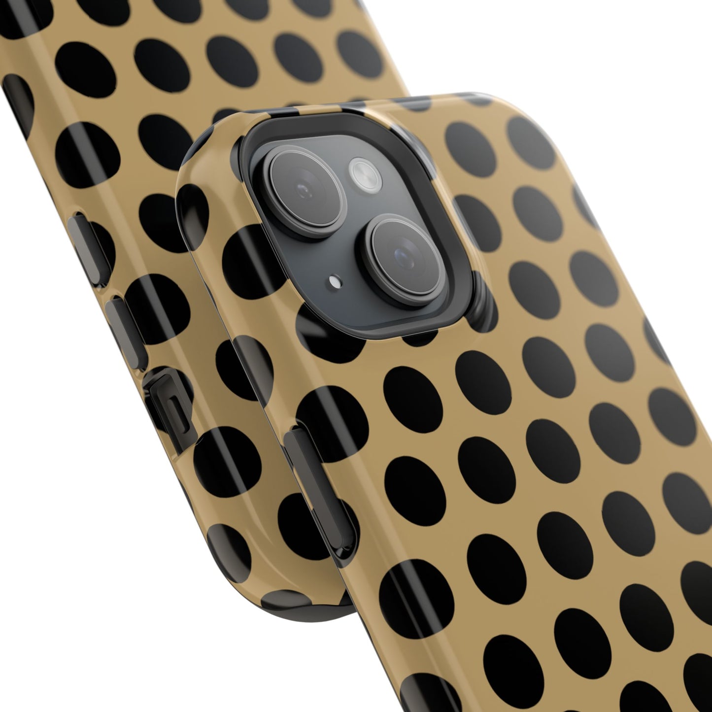 osbina | MagSafe compatible for iPhone | Camel Noir Dots Phone Case | Modern Muse Collection