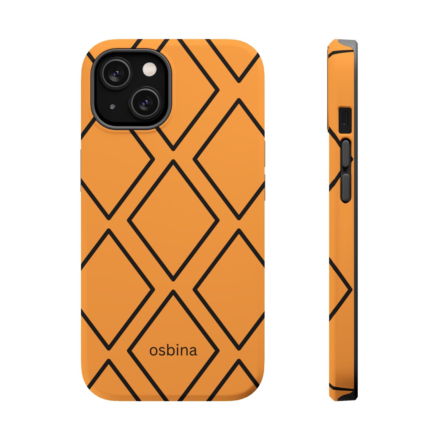 osbina | MagSafe Compatible for iPhone | Diamonds Are Your Phone’s Best Friend — The Orange + Black Diamond Case | The Season Collective
