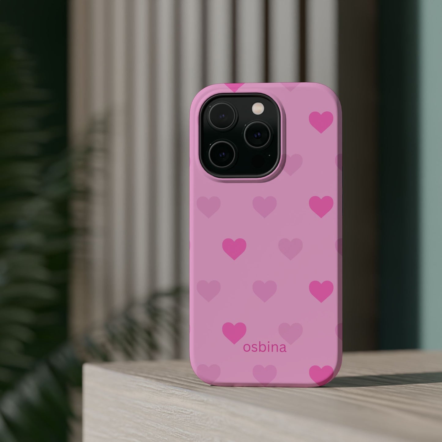 osbina | MagSafe compatible for iPhone | The Blushing Hearts Case | YAYOU Collection Supporting Shine Like Sable
