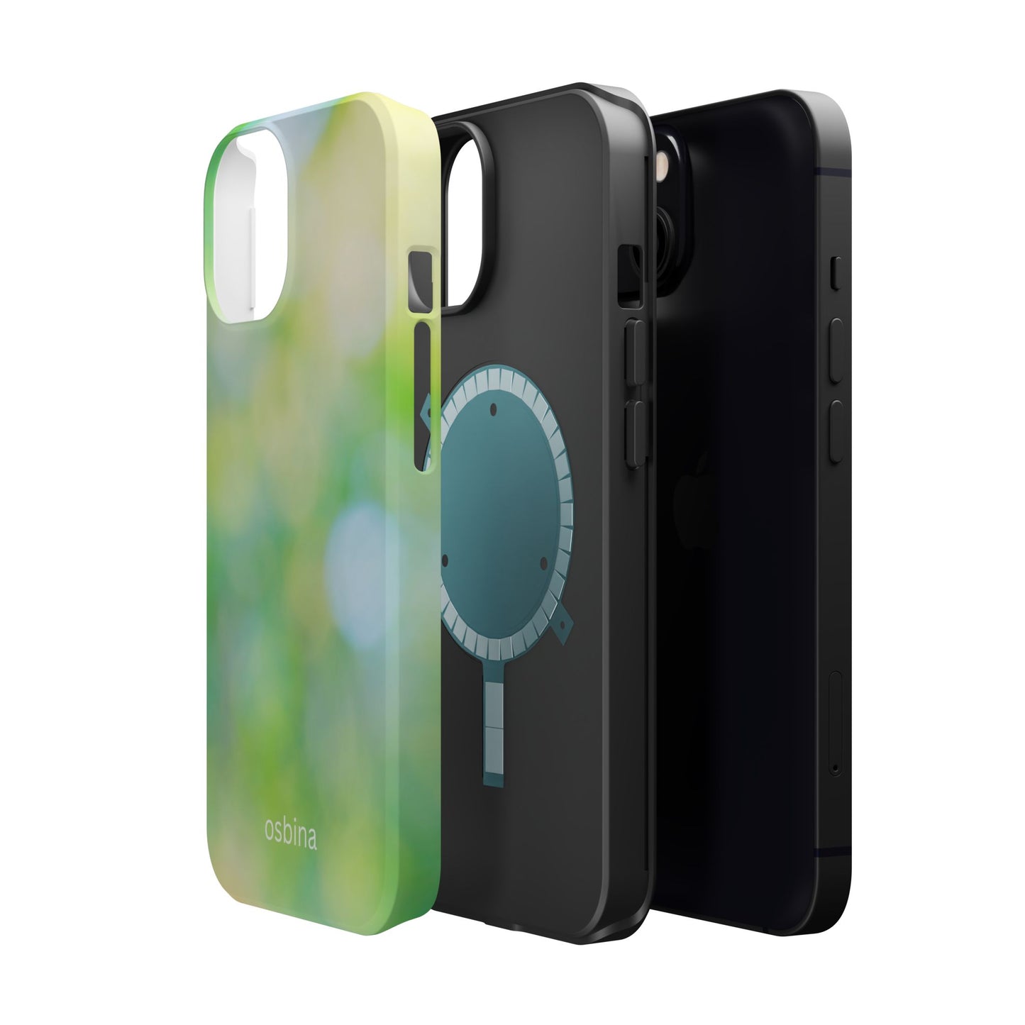 osbina | MagSafe compatible for iPhone | The Veridian Orbs Phone Case | Color Edit Collection