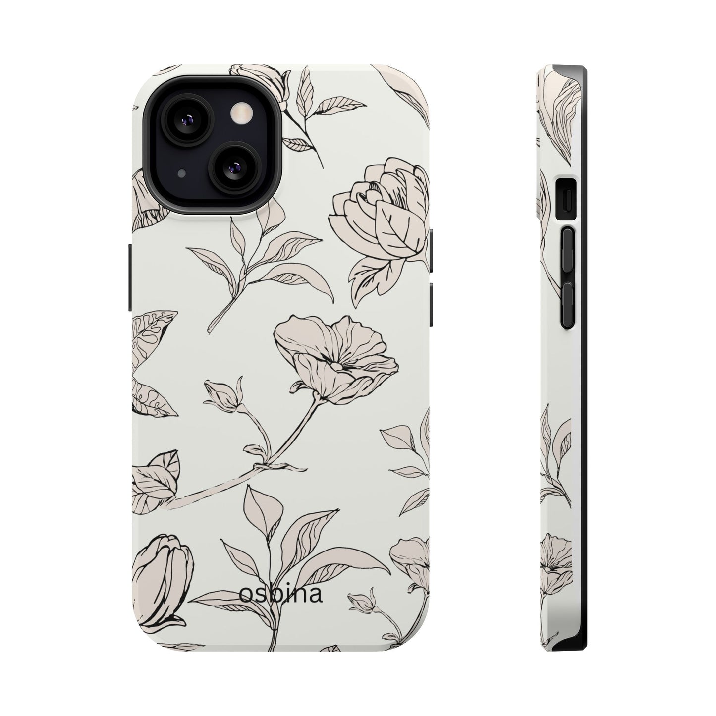 osbina | MagSafe compatible for iPhone | Silhouette Bloom Phone Case | Modern Muse Collection