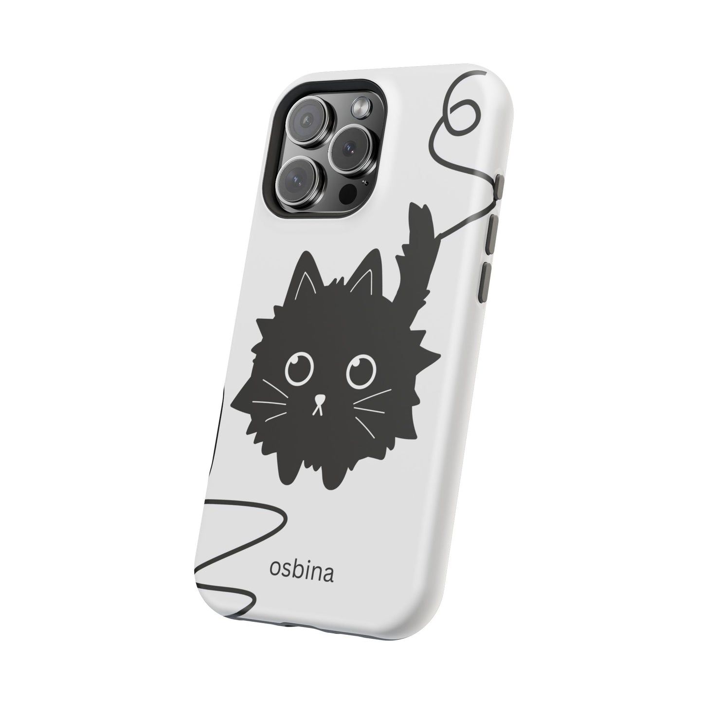 osbina | MagSafe compatible for iPhone | Midnight Couture Cat Phone Case | Season Collective Collection