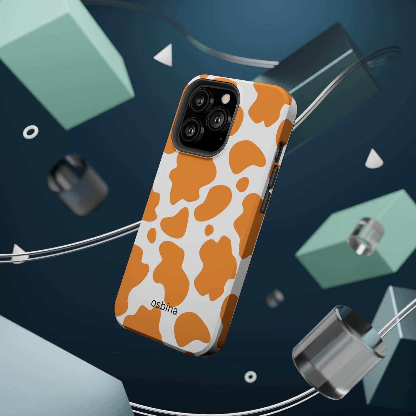 osbina | MagSafe Compatible for iPhone | Holy Cow, It’s Chic — The Orange Cow Print Case | The Season Collective