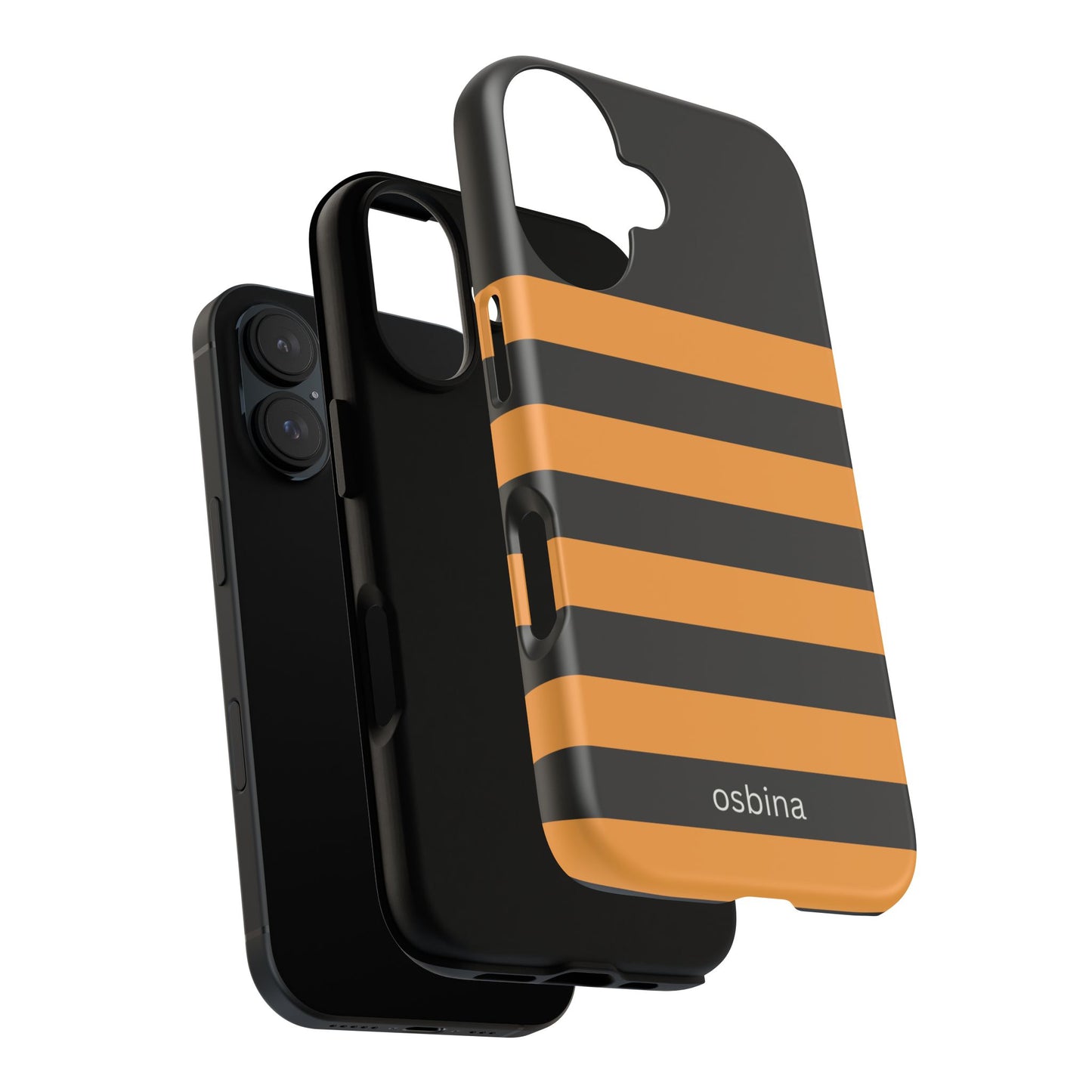 osbina | The Horizon Stripe Case in Black + Orange | The Season Collective