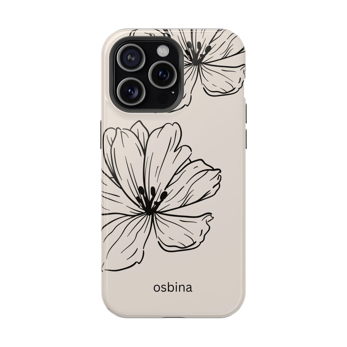 osbina | MagSafe compatible for iPhone | Poppy Whisper Phone Case | Modern Muse Collection