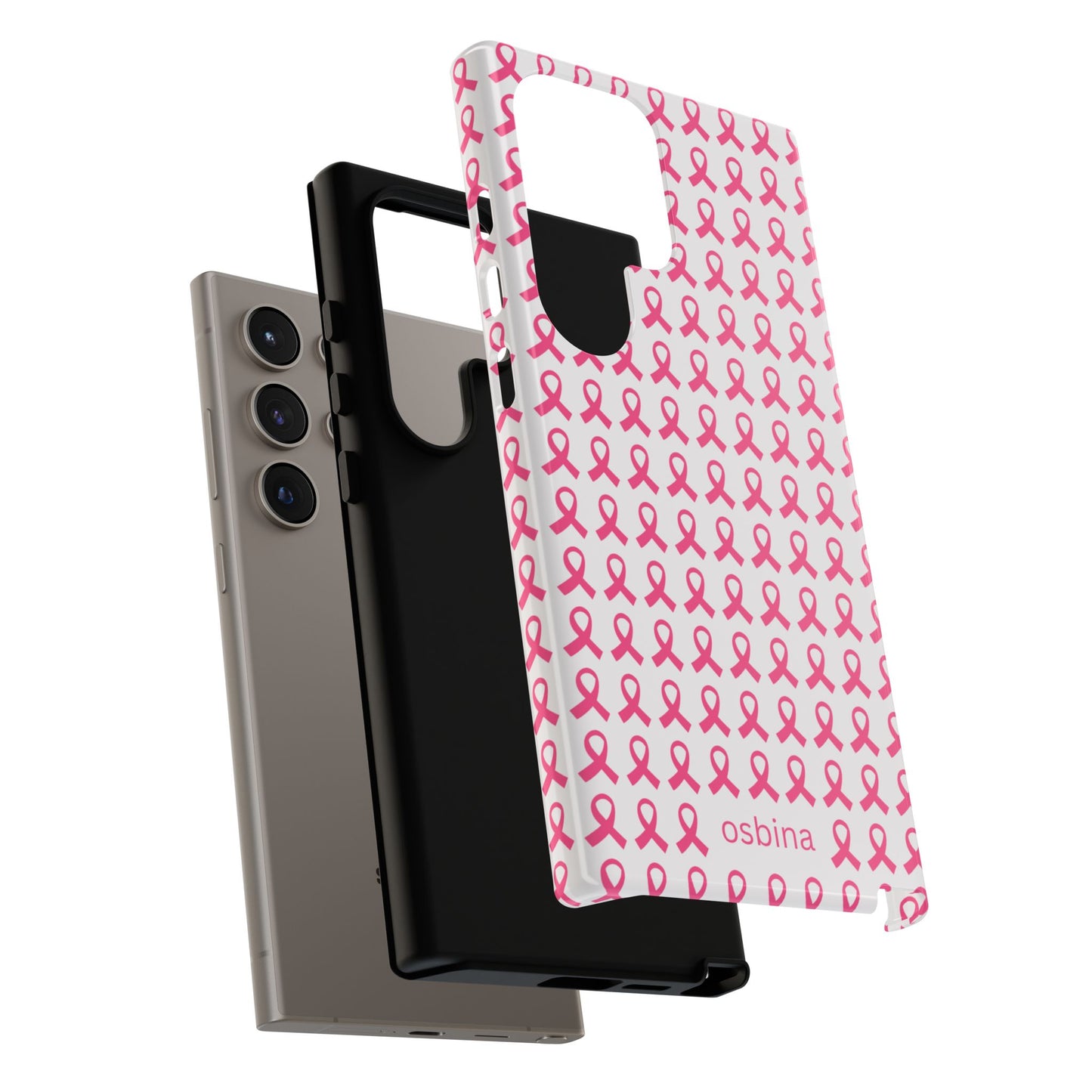 osbina | Limited Edition The Side by Side Pink Ribbon Case in Light Pink + Soft Pink + Hot Pink | The Pink October Collection | Inspired By