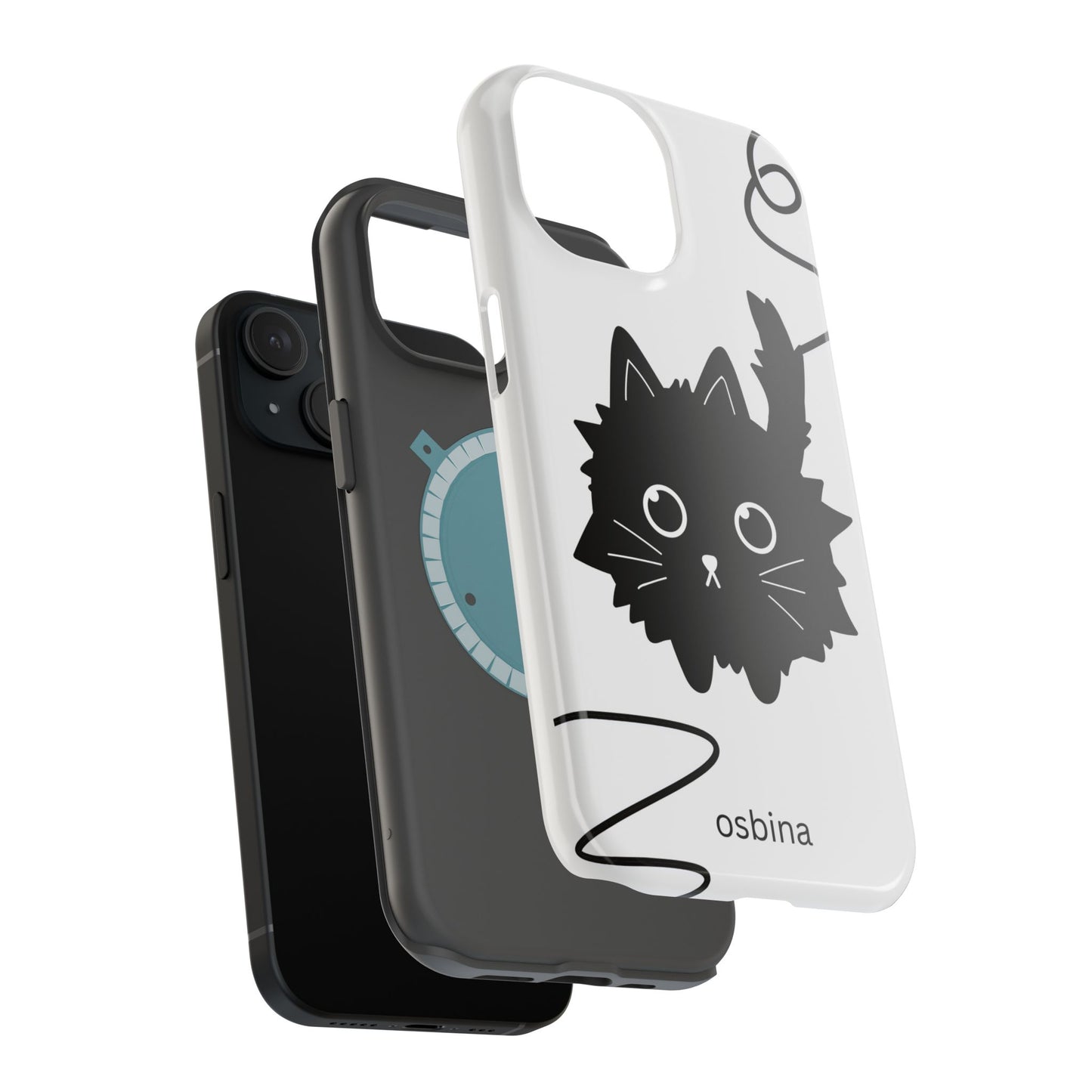osbina | MagSafe compatible for iPhone | Midnight Couture Cat Phone Case | Season Collective Collection