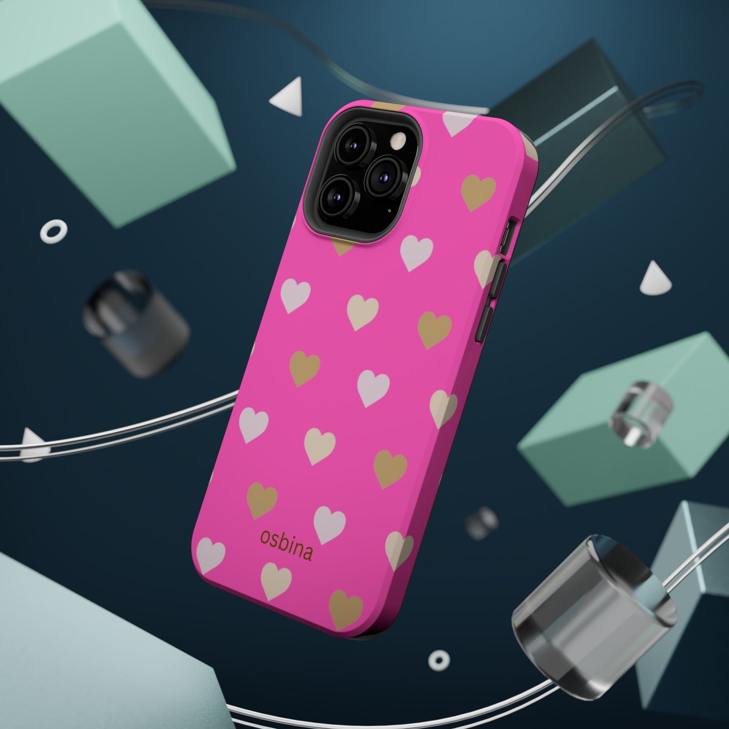 osbina | MagSafe compatible for iPhone | The Golden Hour Hearts Case | YAYOU Collection Supporting Shine Like Sable