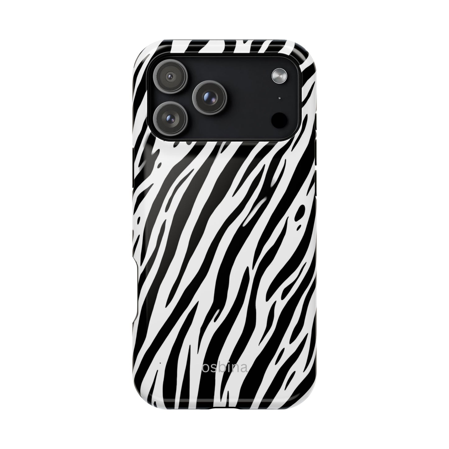 osbina | MagSafe Compatible for iPhone | The Bengal Bold Stripe Case in White + Black | The Season Collective