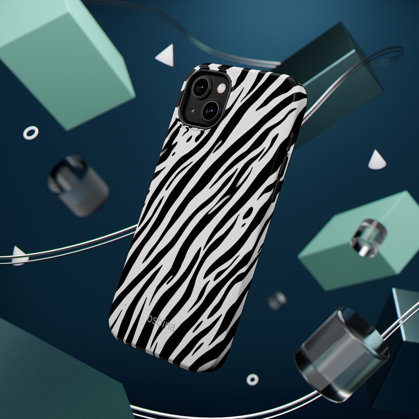 osbina | MagSafe Compatible for iPhone | The Bengal Bold Stripe Case in White + Black | The Season Collective