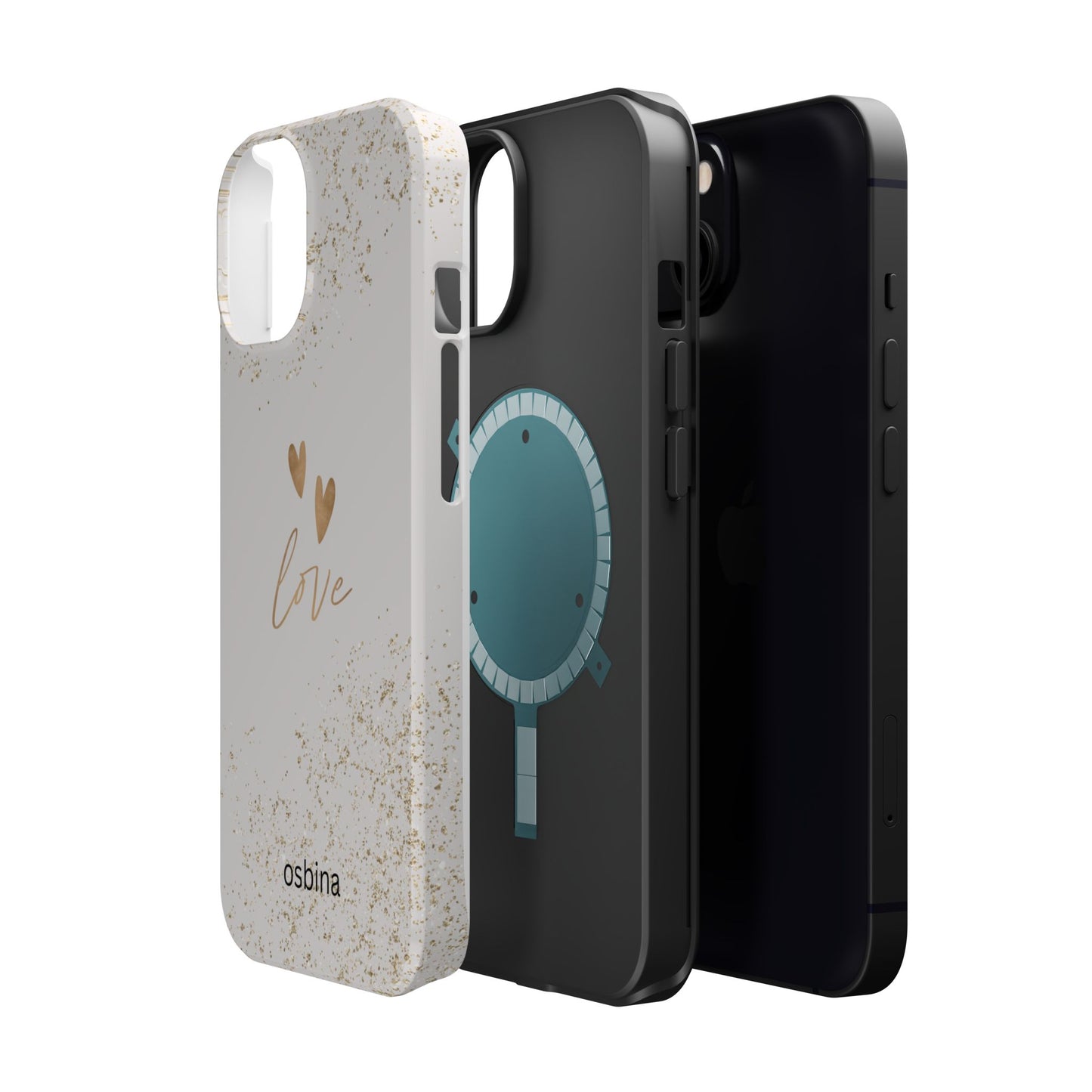 osbina | MagSafe compatible for iPhone | Golden Amour Phone Case | Modern Muse Collection