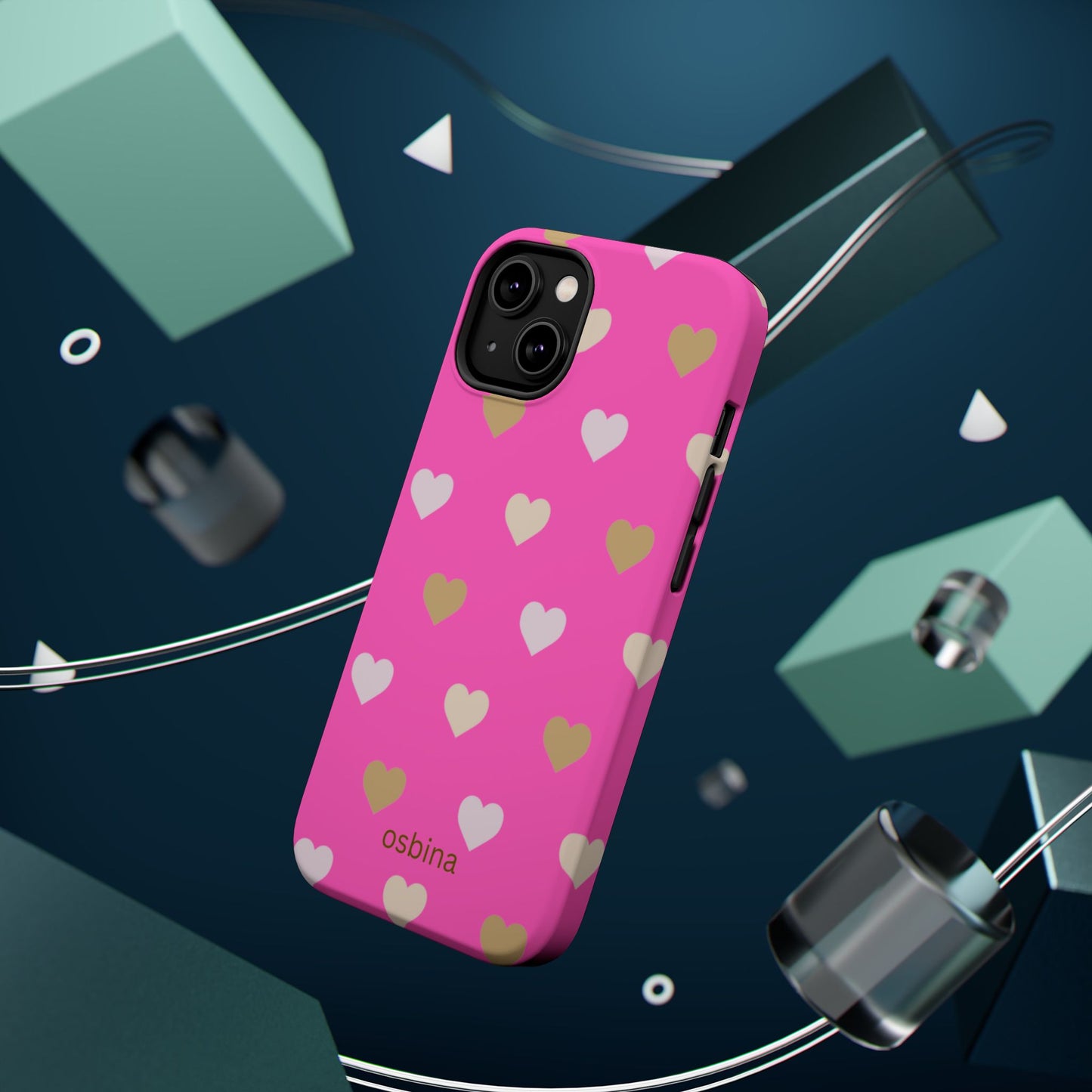 osbina | MagSafe compatible for iPhone | The Golden Hour Hearts Case | YAYOU Collection Supporting Shine Like Sable