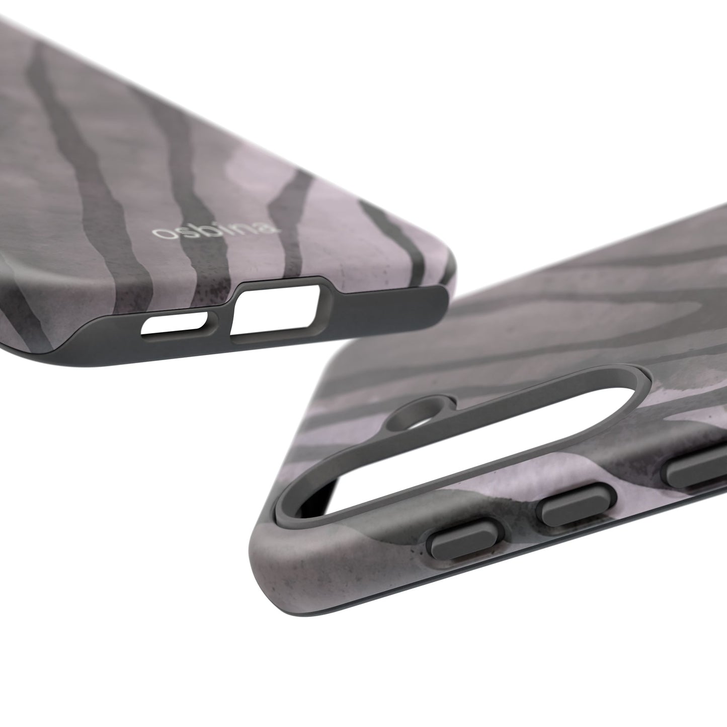 osbina | Stripes on Point — The Muted Gray + Black Tiger Case | The Season Collective