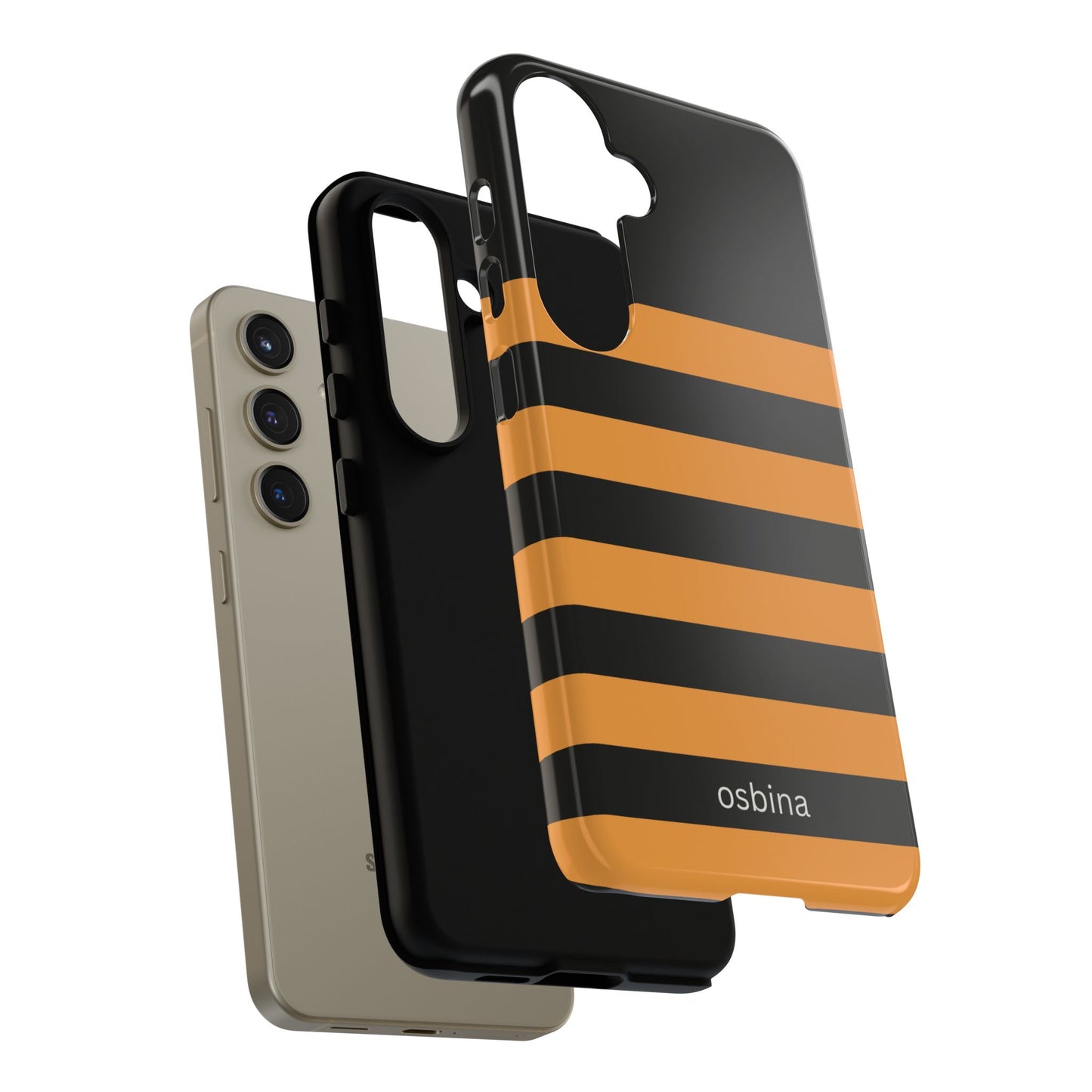 osbina | The Horizon Stripe Case in Black + Orange | The Season Collective