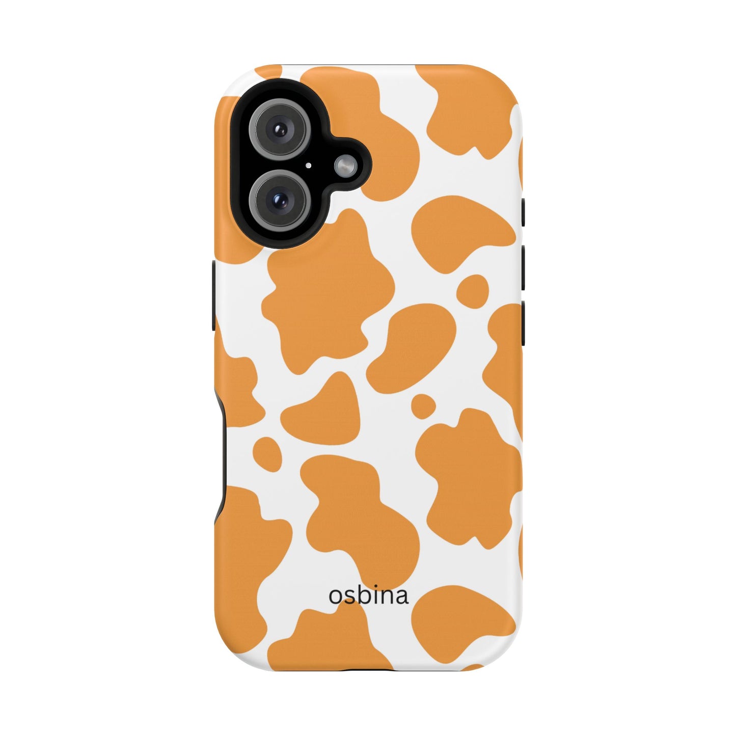 osbina | MagSafe Compatible for iPhone | Holy Cow, It’s Chic — The Orange Cow Print Case | The Season Collective