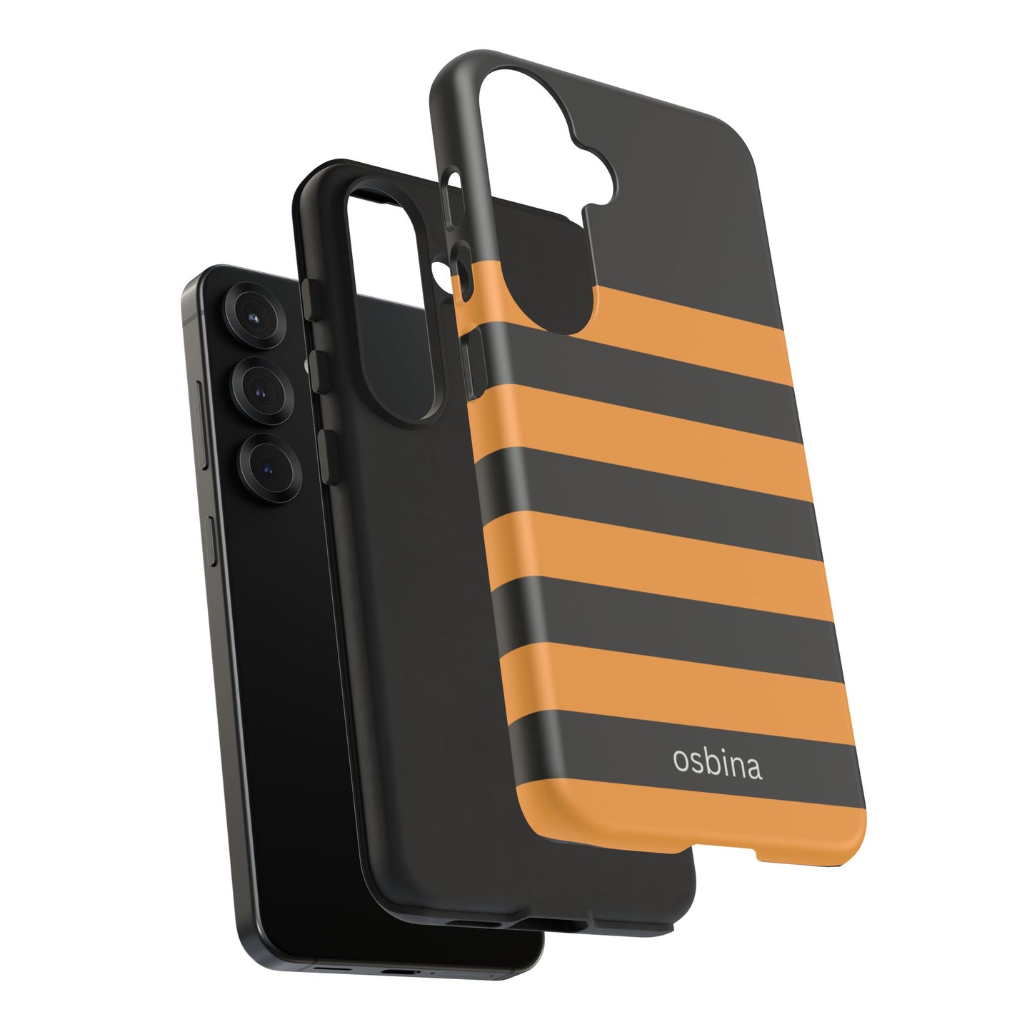 osbina | The Horizon Stripe Case in Black + Orange | The Season Collective
