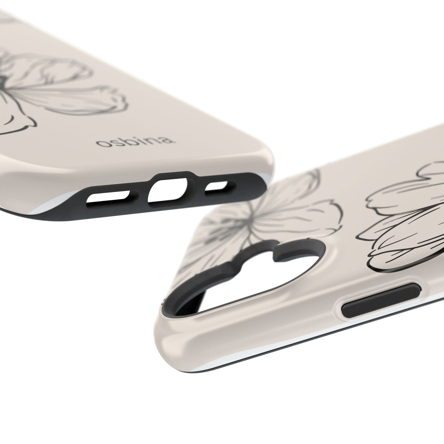 osbina | MagSafe compatible for iPhone | Poppy Whisper Phone Case | Modern Muse Collection