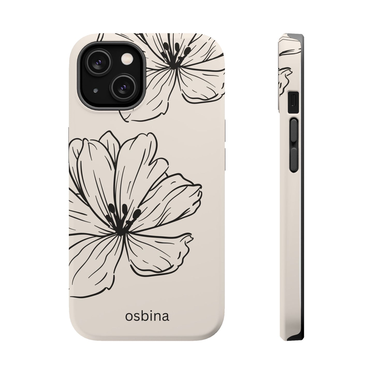 osbina | MagSafe compatible for iPhone | Poppy Whisper Phone Case | Modern Muse Collection