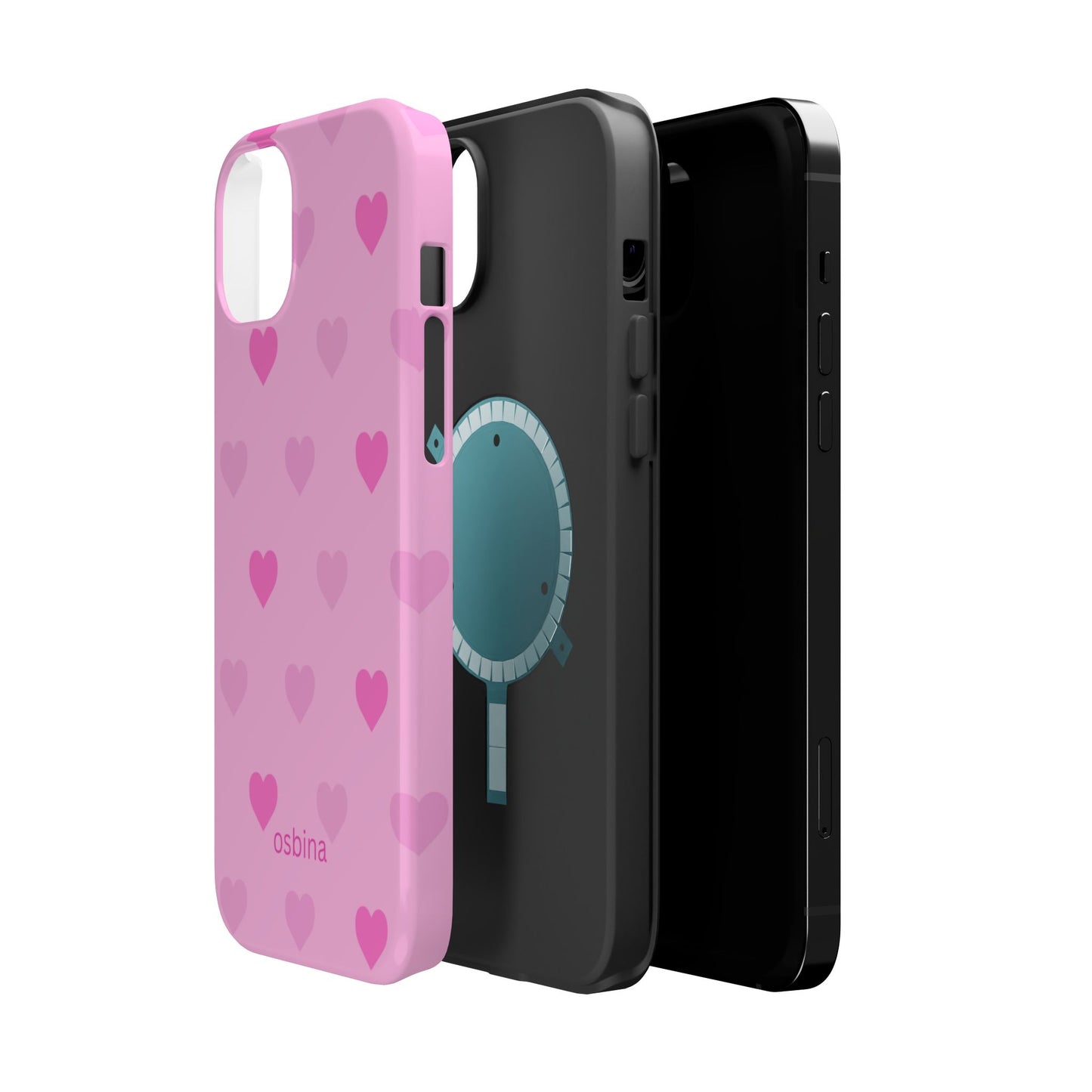 osbina | MagSafe compatible for iPhone | The Blushing Hearts Case | YAYOU Collection Supporting Shine Like Sable