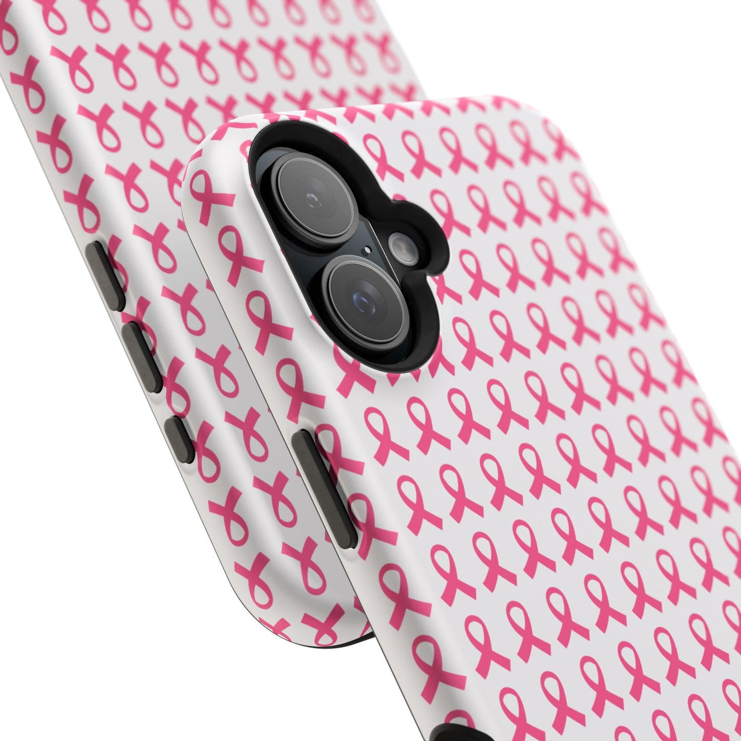 osbina | MagSafe compatible for iPhone | Limited Edition The Side By Side Pink Ribbons Case in Light Pink + Soft Pink + Hot Pink | The Pink October Collection | Inspired By