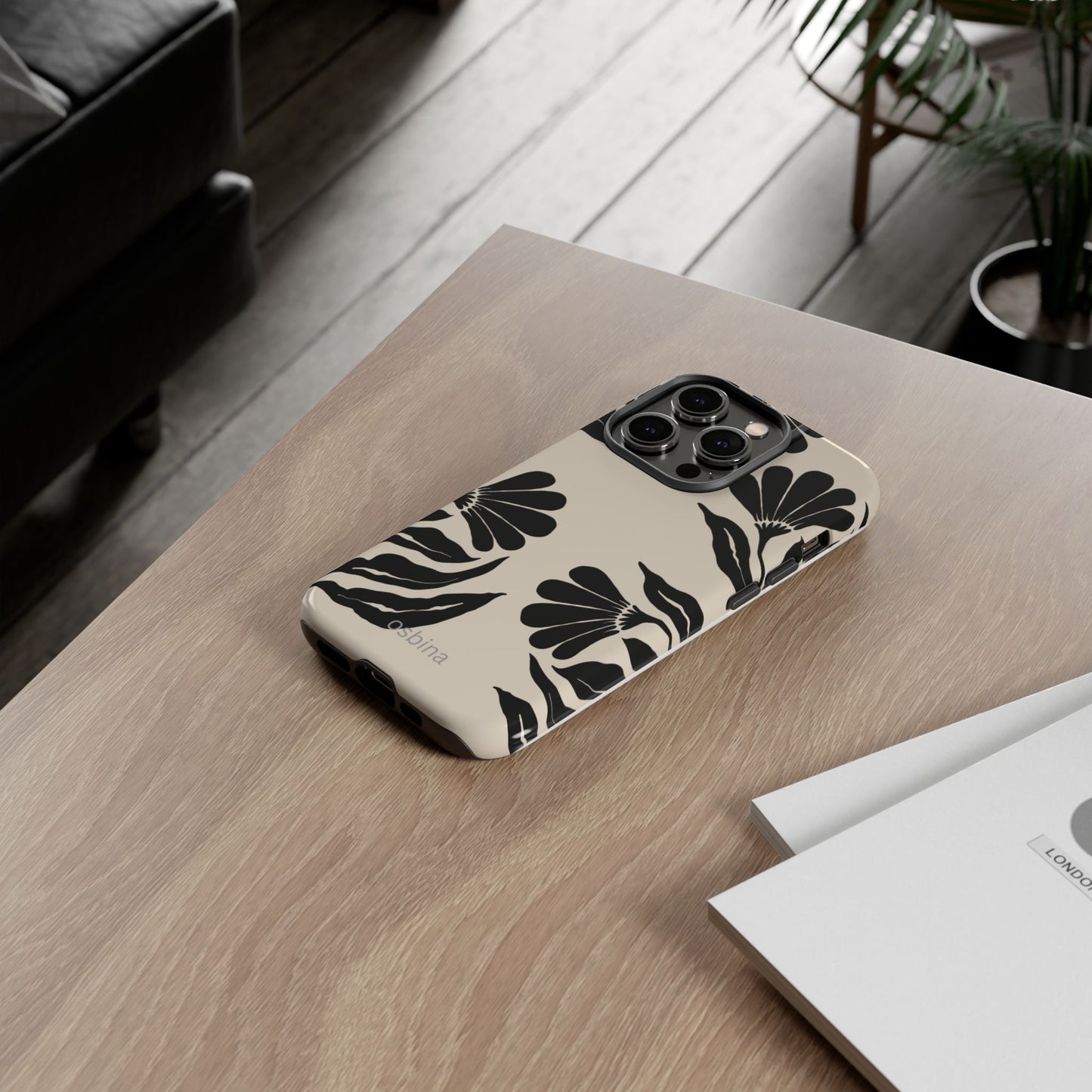 osbina | Obsidian Bloom Flower Phone Case | Modern Muse Collection