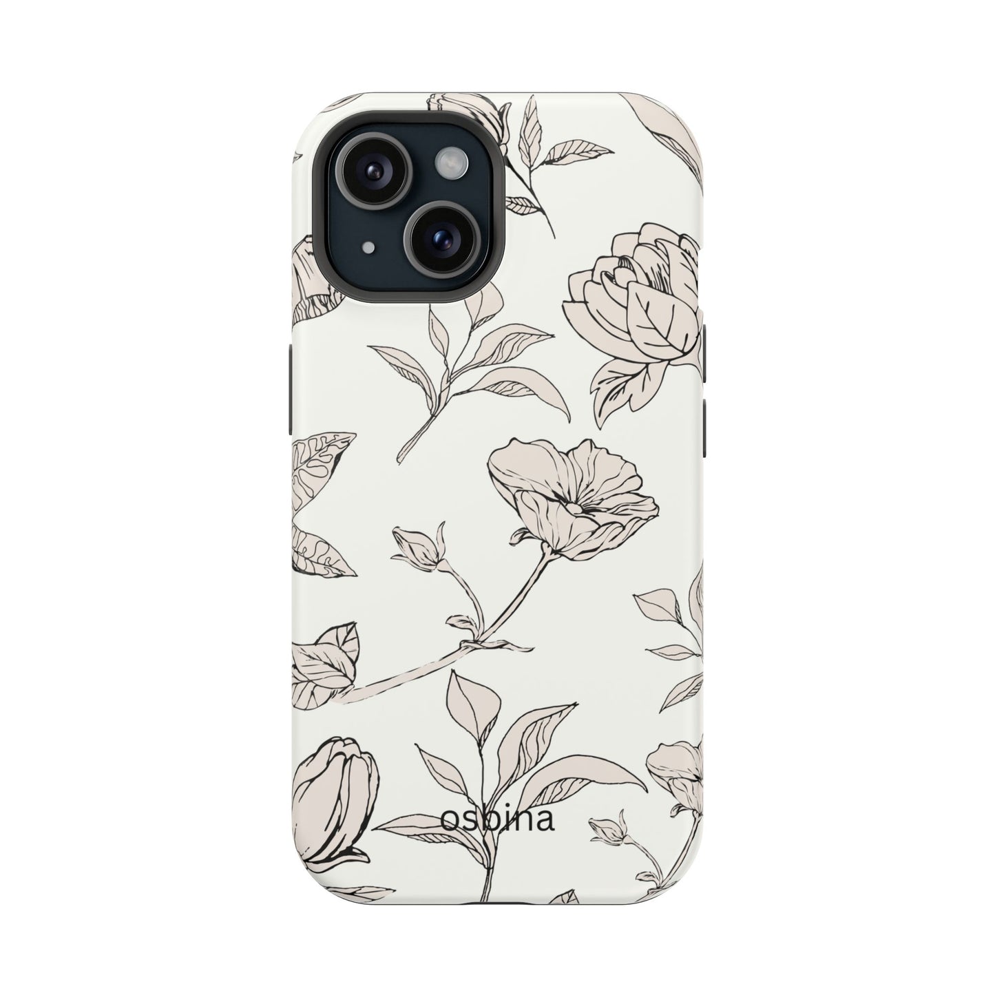 osbina | MagSafe compatible for iPhone | Silhouette Bloom Phone Case | Modern Muse Collection