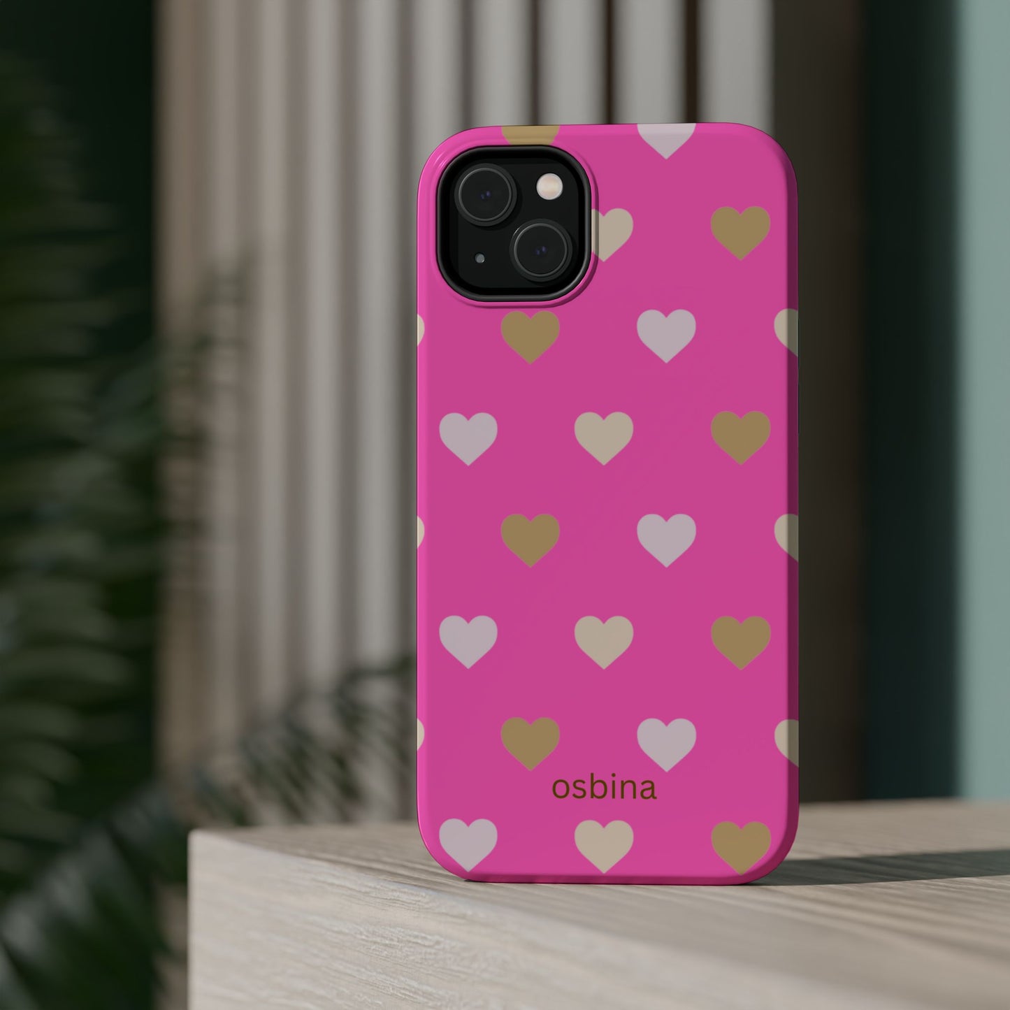 osbina | MagSafe compatible for iPhone | The Golden Hour Hearts Case | YAYOU Collection Supporting Shine Like Sable